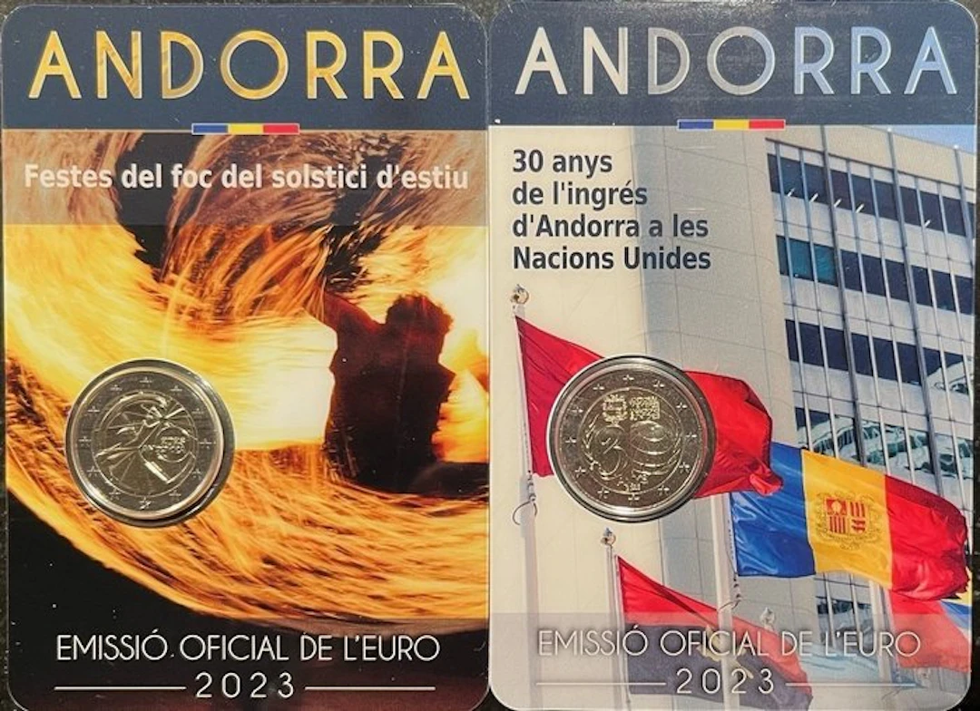 Andorra. 2 Euro 2023 "Solstici d'Estiu" + "Nacions...