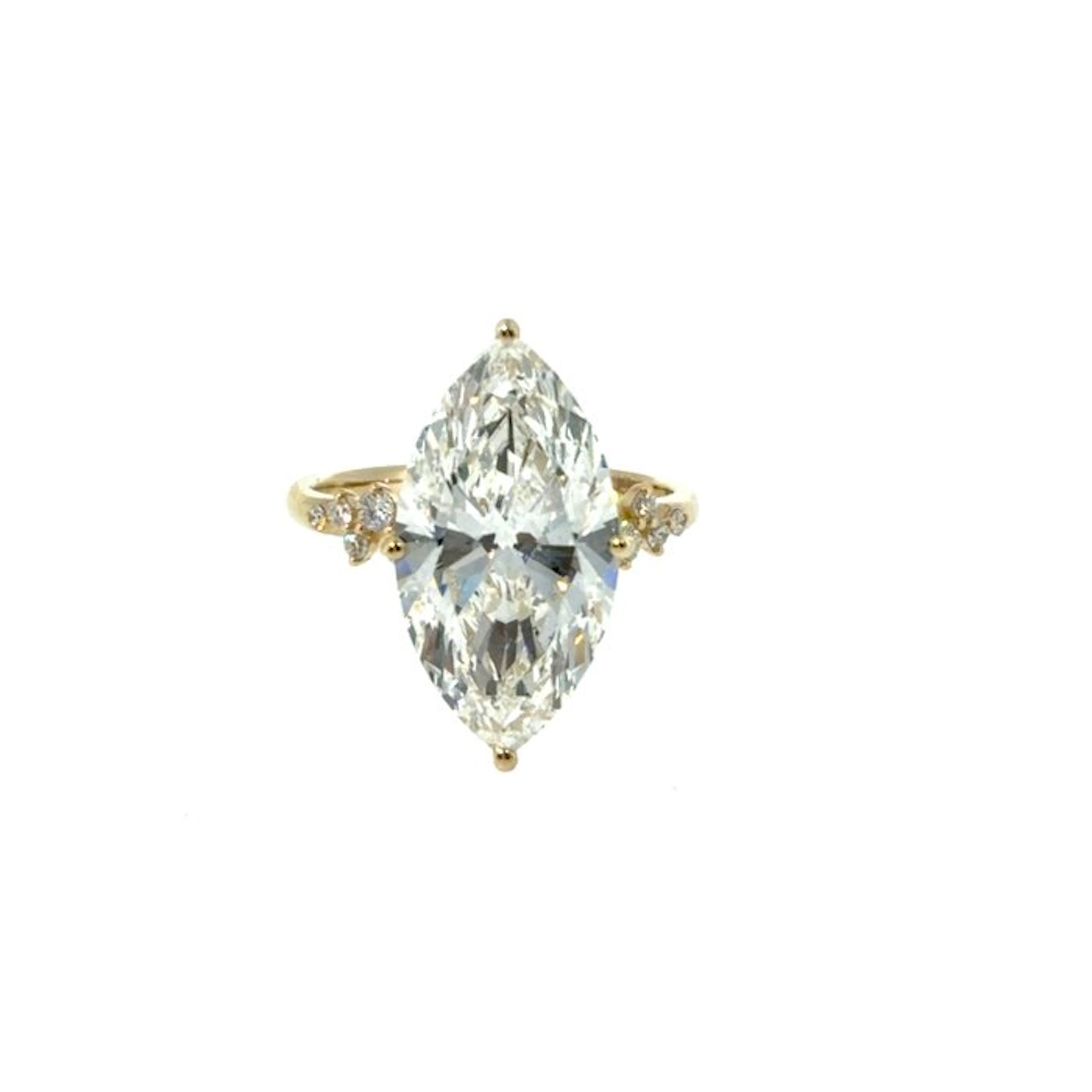 Ring - 14 kt. Yellow gold - 5.26ct. tw. Diamond (Lab-grown) - Diamond