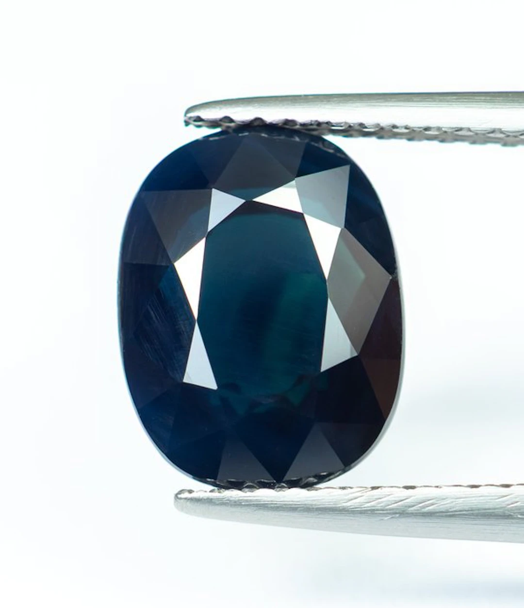 No reserve price Sapphire - 3.68 ct - Bellerophon Gemlab - Deep Blue