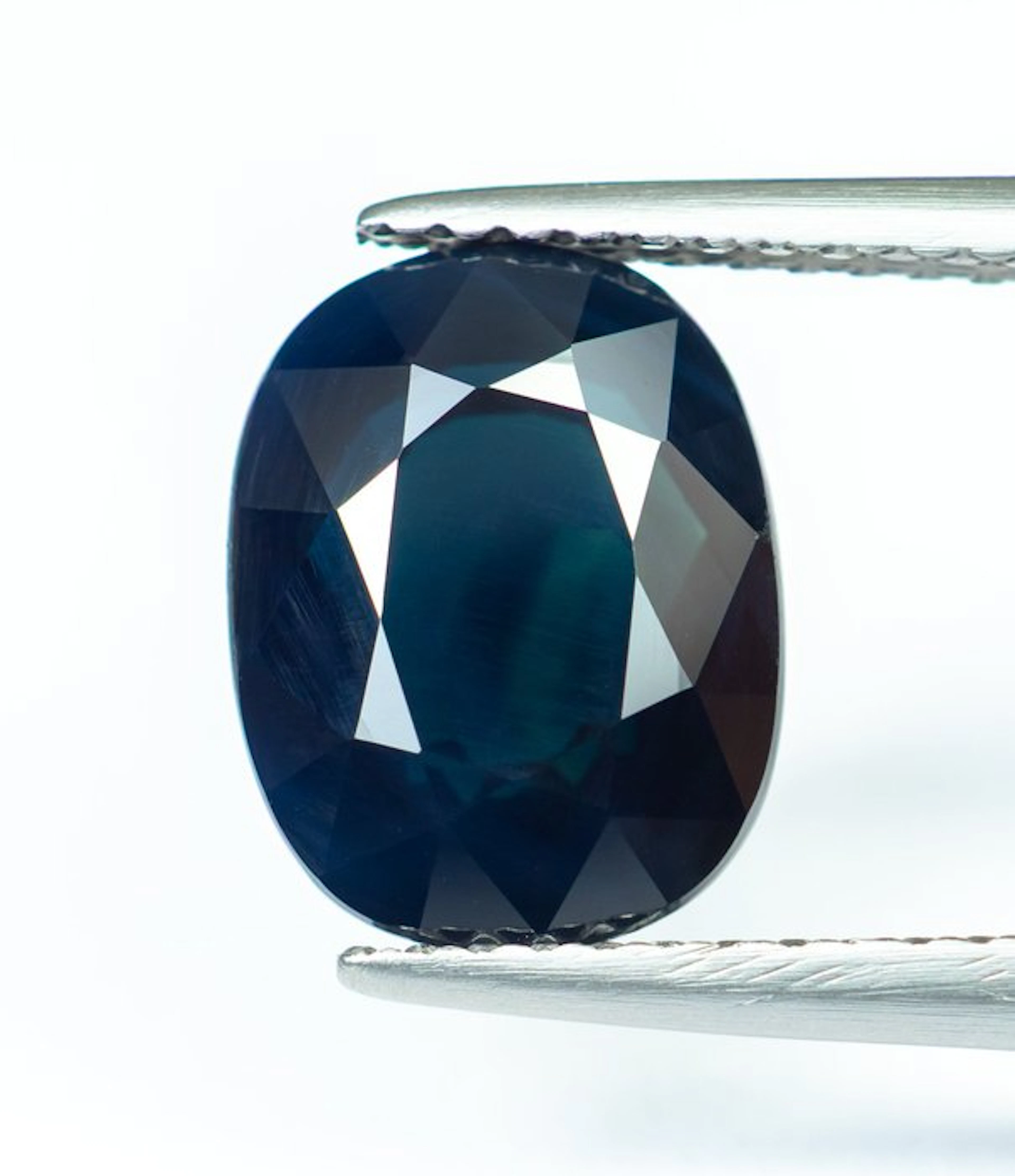 No reserve price Sapphire - 3.68 ct - Bellerophon Gemlab - Deep Blue