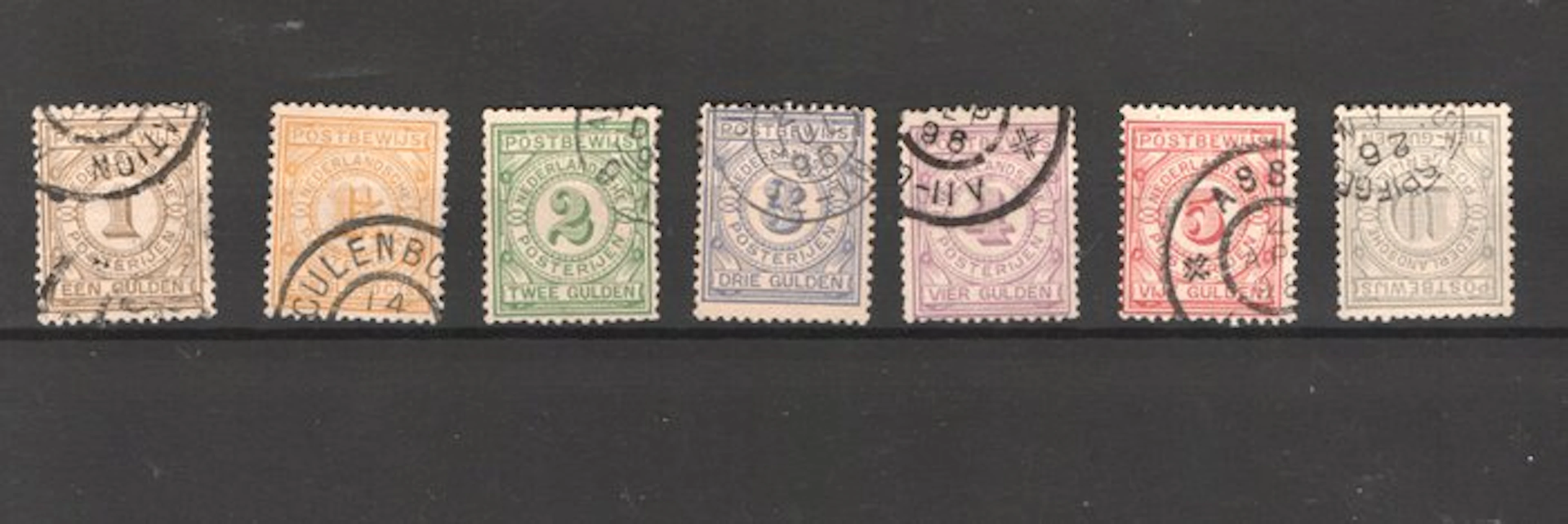 Netherlands 1884 - Post proof series complete - NVPH PW1/PW7