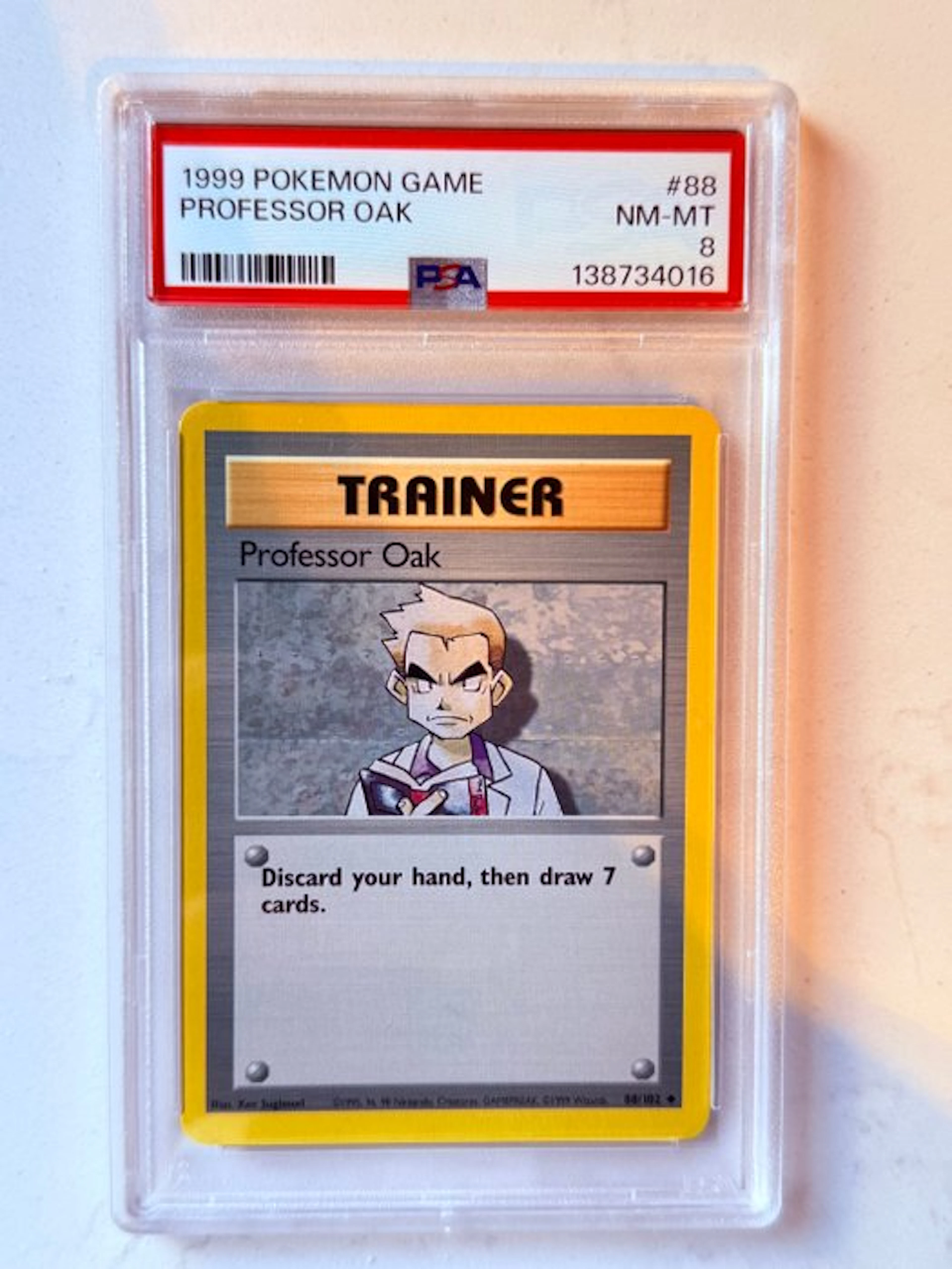 Pokémon - 1 Graded card - Professor Oak 88 - PSA 8 - WOTC