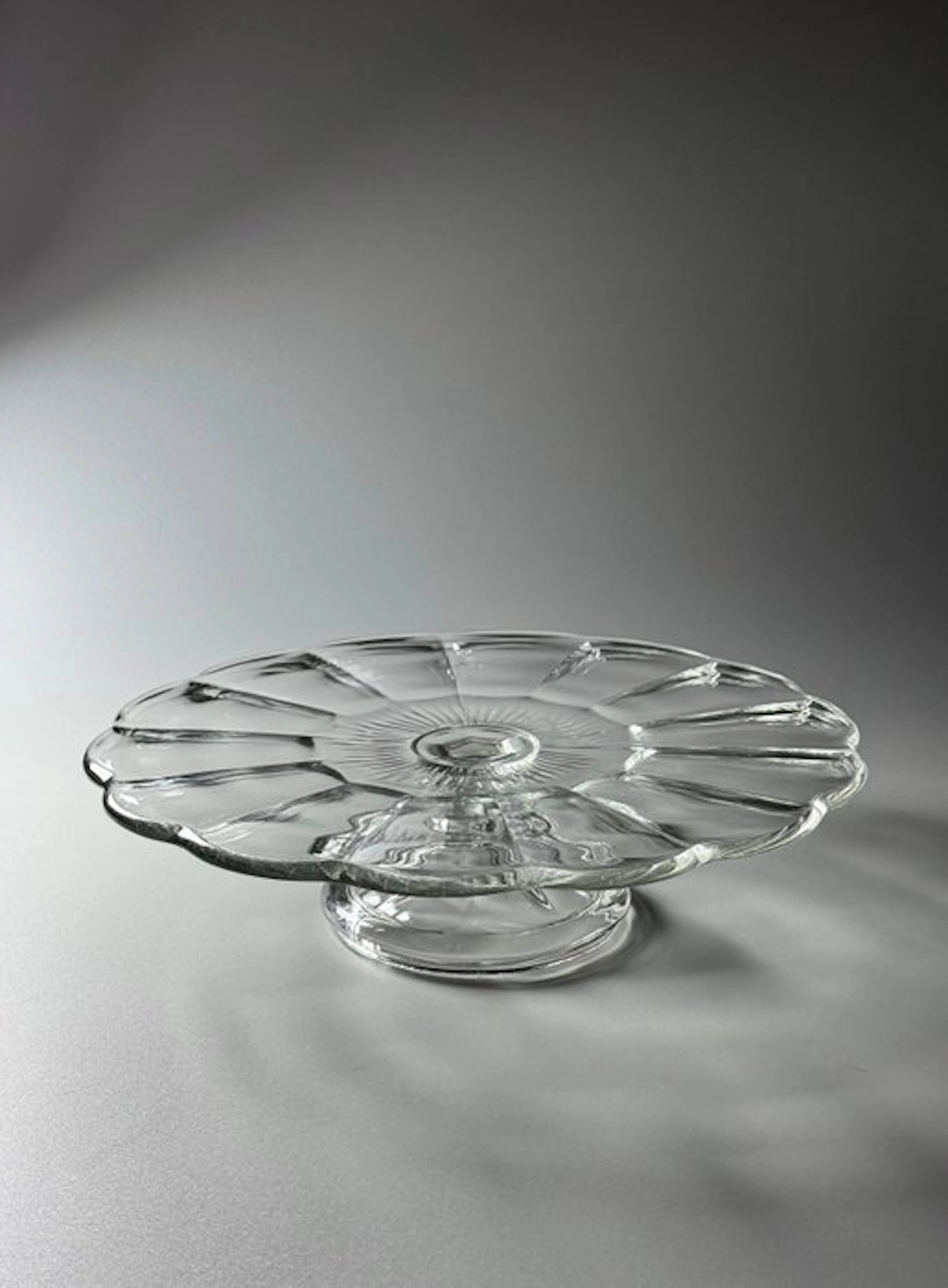 Val Saint Lambert - Cake stand - ART DECO - 1930s - LUXVAL - Crystal