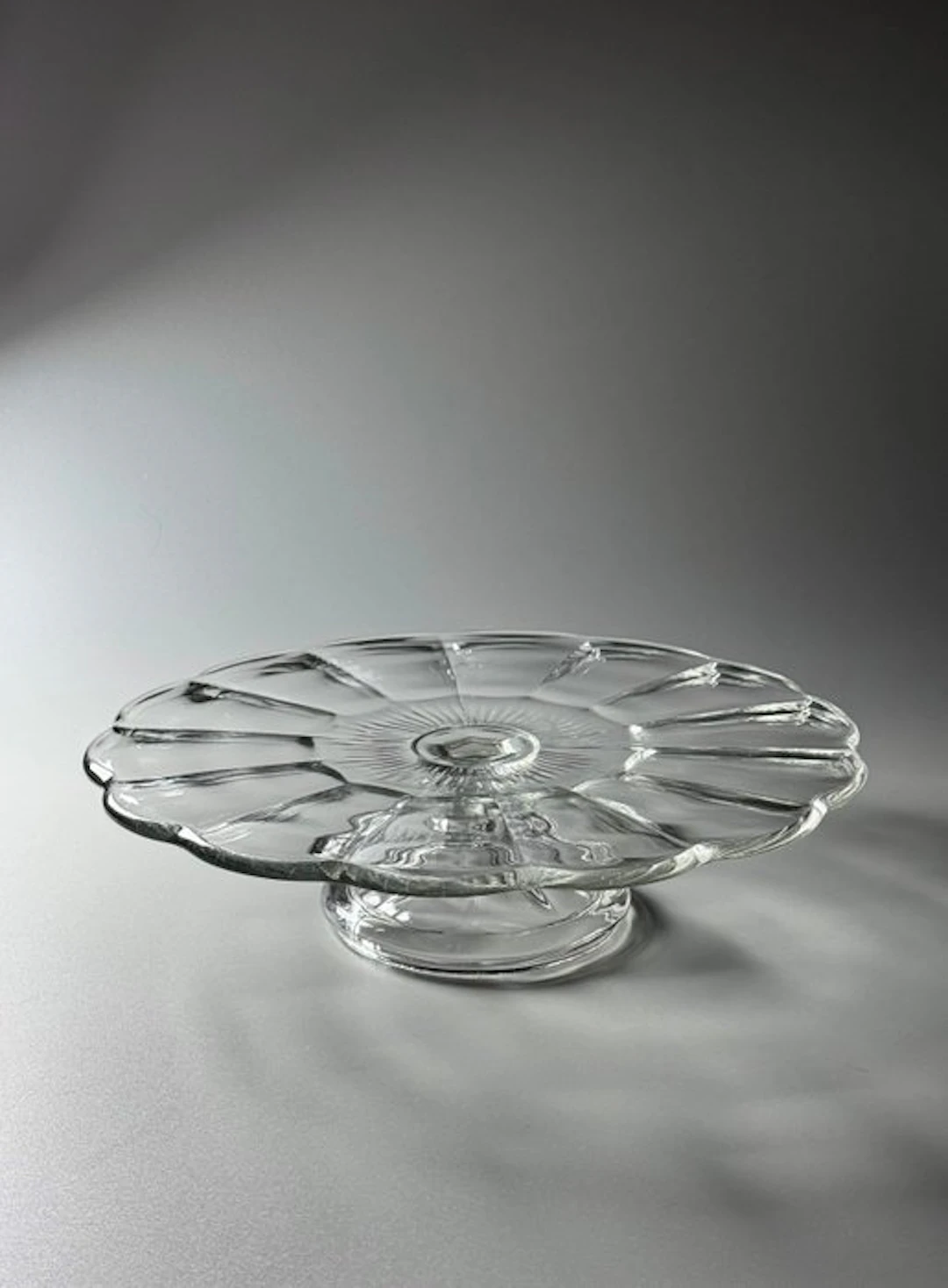 Val Saint Lambert - Cake stand - ART DECO - 1930s - LUXVAL - Crystal