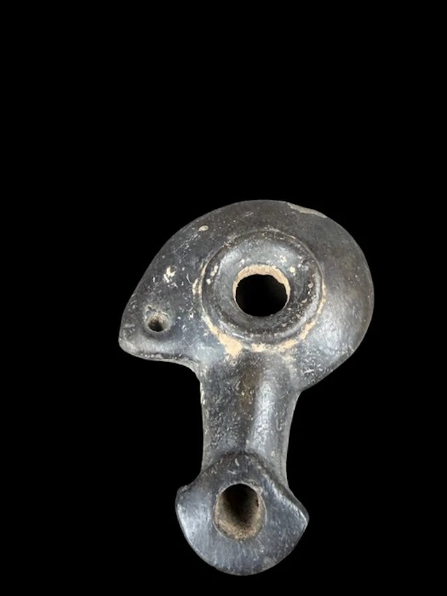 Ancient Greek Terracotta Oil Lamp - 2 cm
