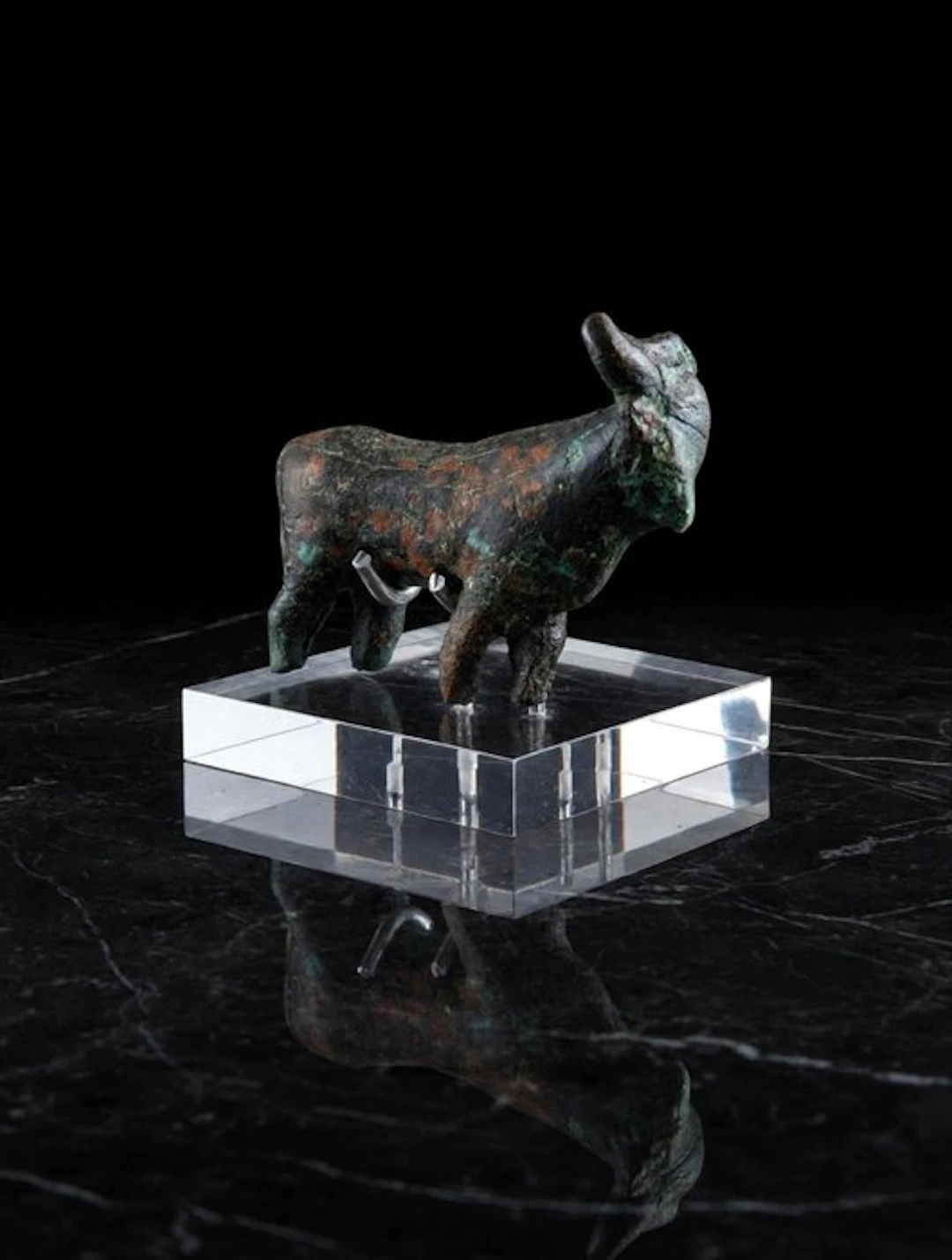 Ancient Egypt Hellenistic period Bronze Votive Serapis bull - 4.5 cm