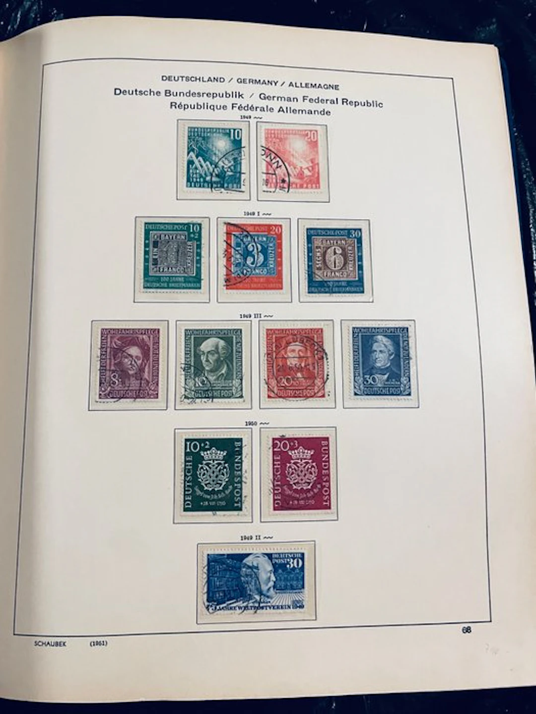 Germany 1949 - Nice stamped collection from Germany from the beginning.