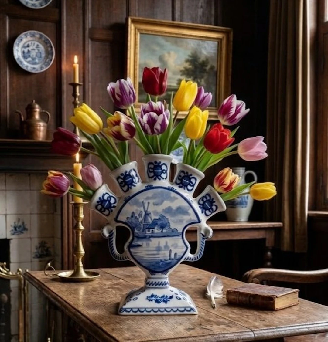 Boch Frères - Vase - Earthenware - Tulip Vase 1920