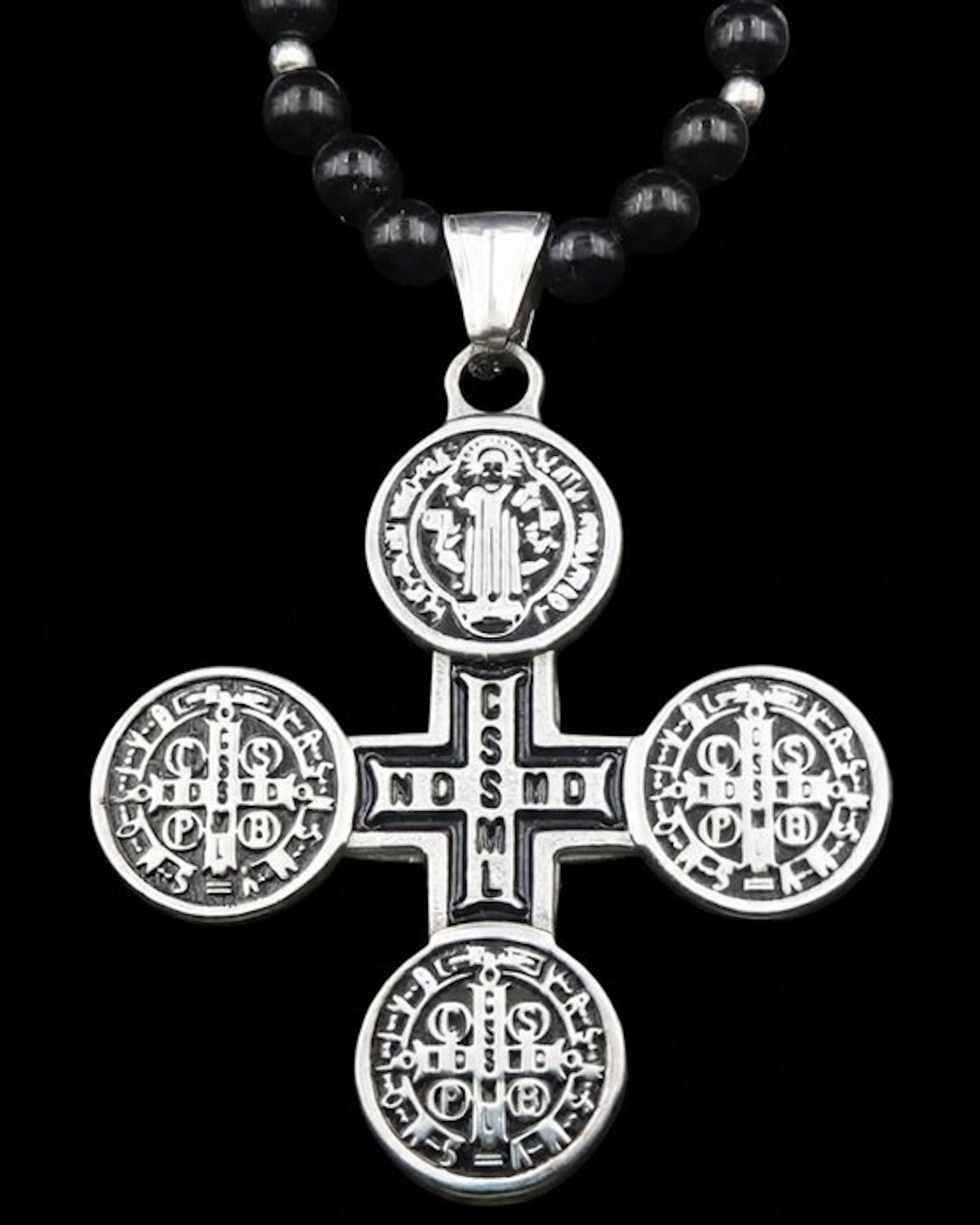 Saint Benedict's Cross Necklace – Obsidian – The Exorcism...