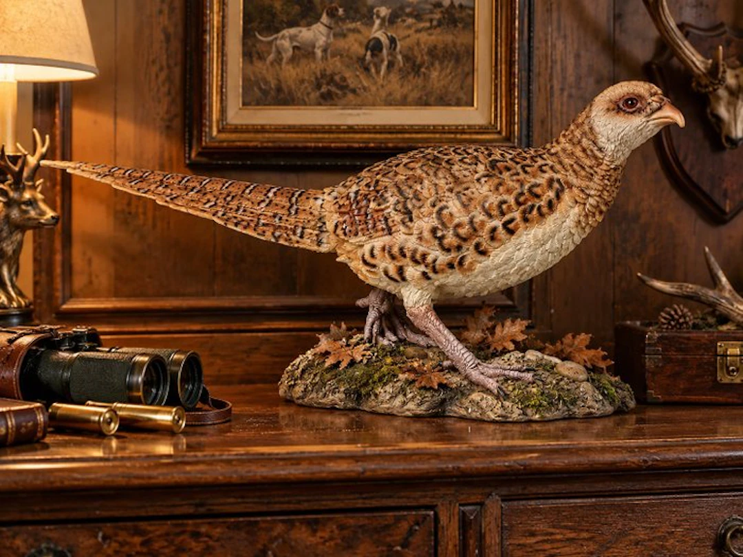 Statue, Pheasant hen - 25 cm - polyresin