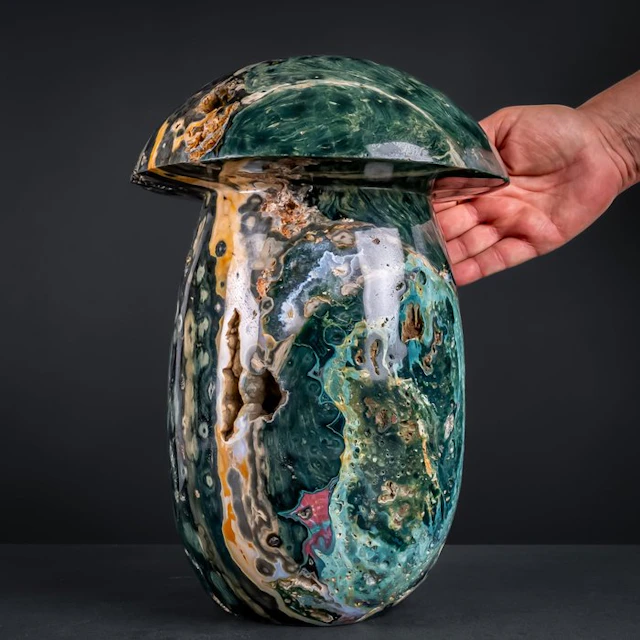 Ocean Jasper Mushroom – Fascinating natural pattern in...