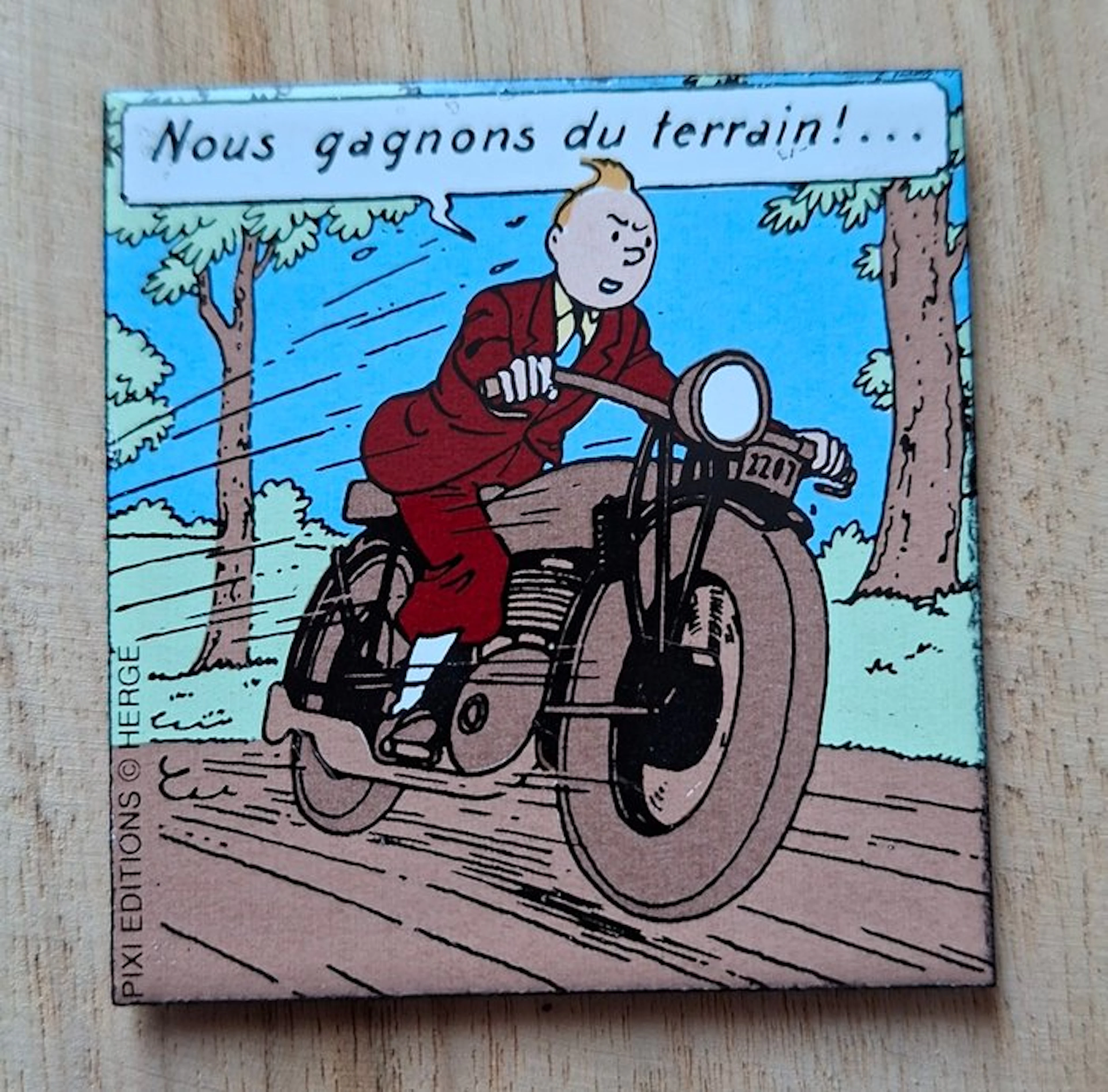 Tintin - Magnet émaillé Pixi 70004 Tintin à Moto - Le...