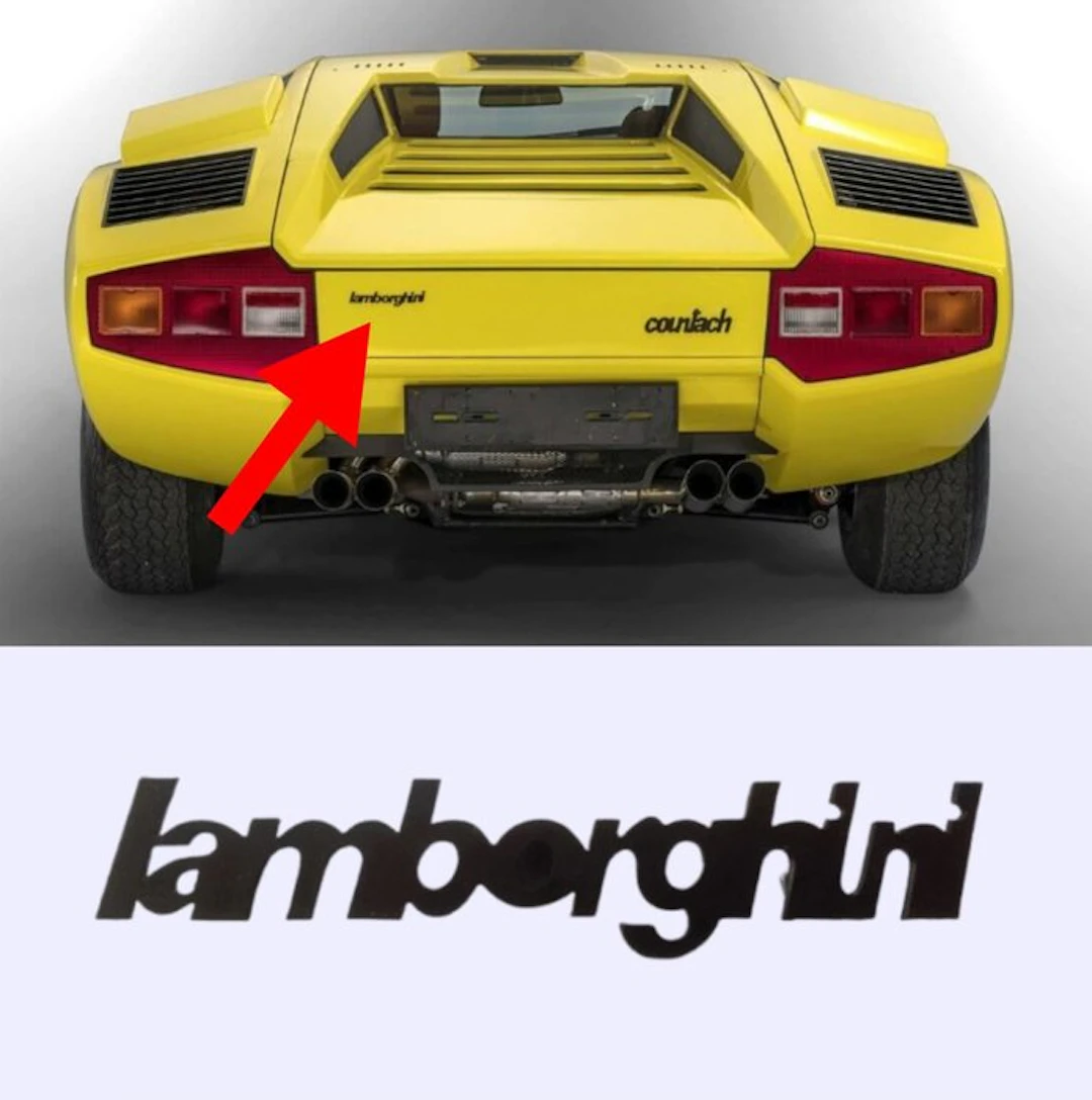 Lamborghini black script for Countach - Original...