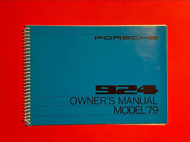 Porsche 924 1979 Betriebsanleitung , -ENGLISCH- - 1979