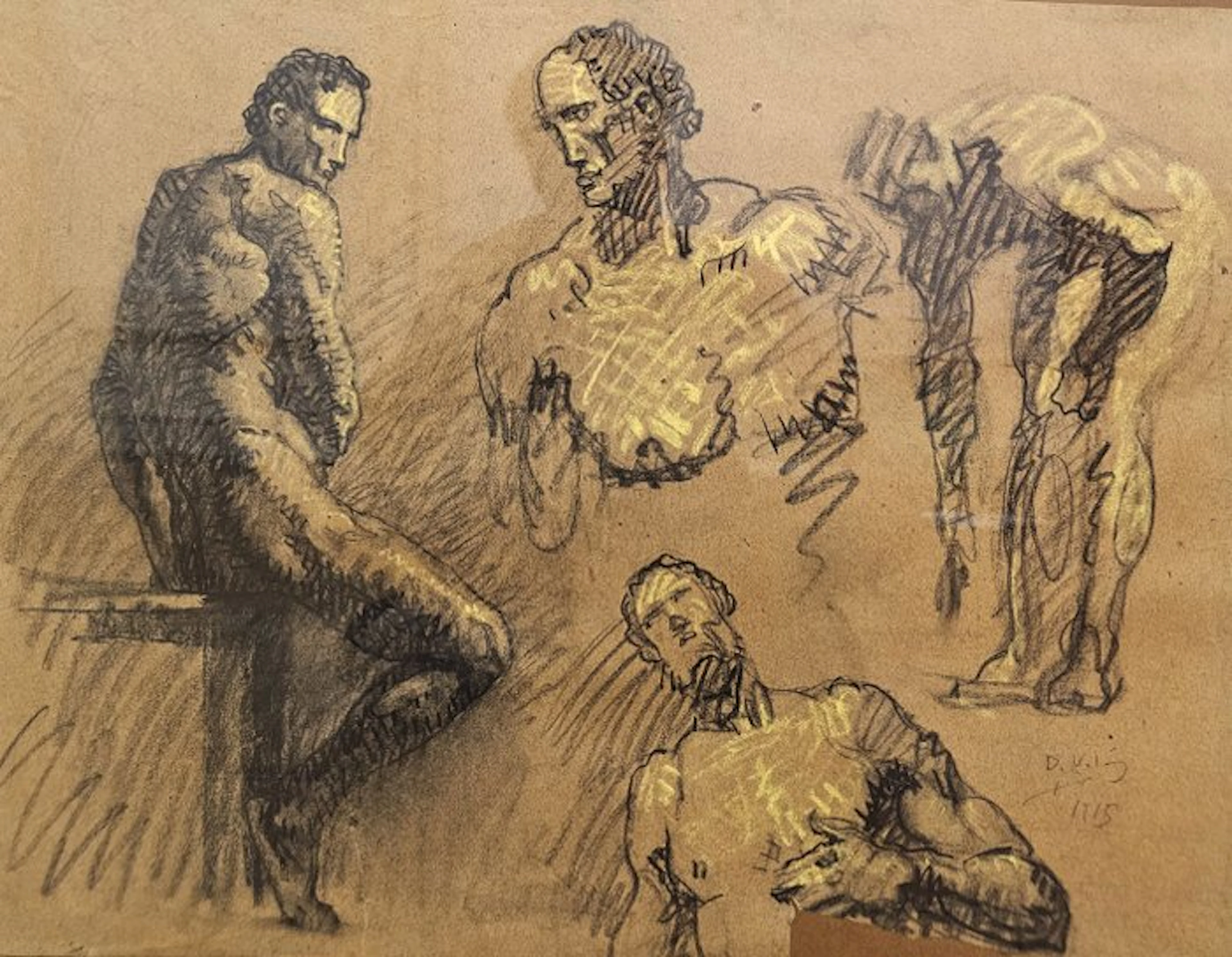 Darius Vilas (1880-1950) - NO RESERVE - Male Nude Studies