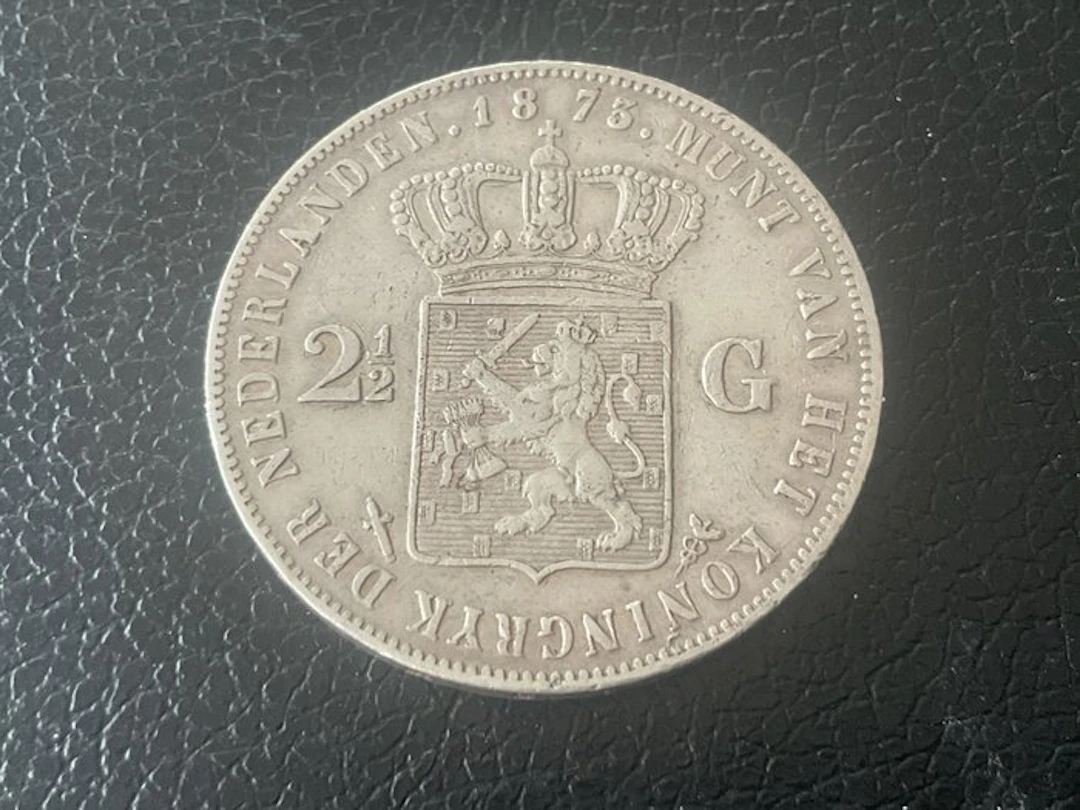 Netherlands. Willem III. 2 1/2 Gulden 1873 (No reserve price)