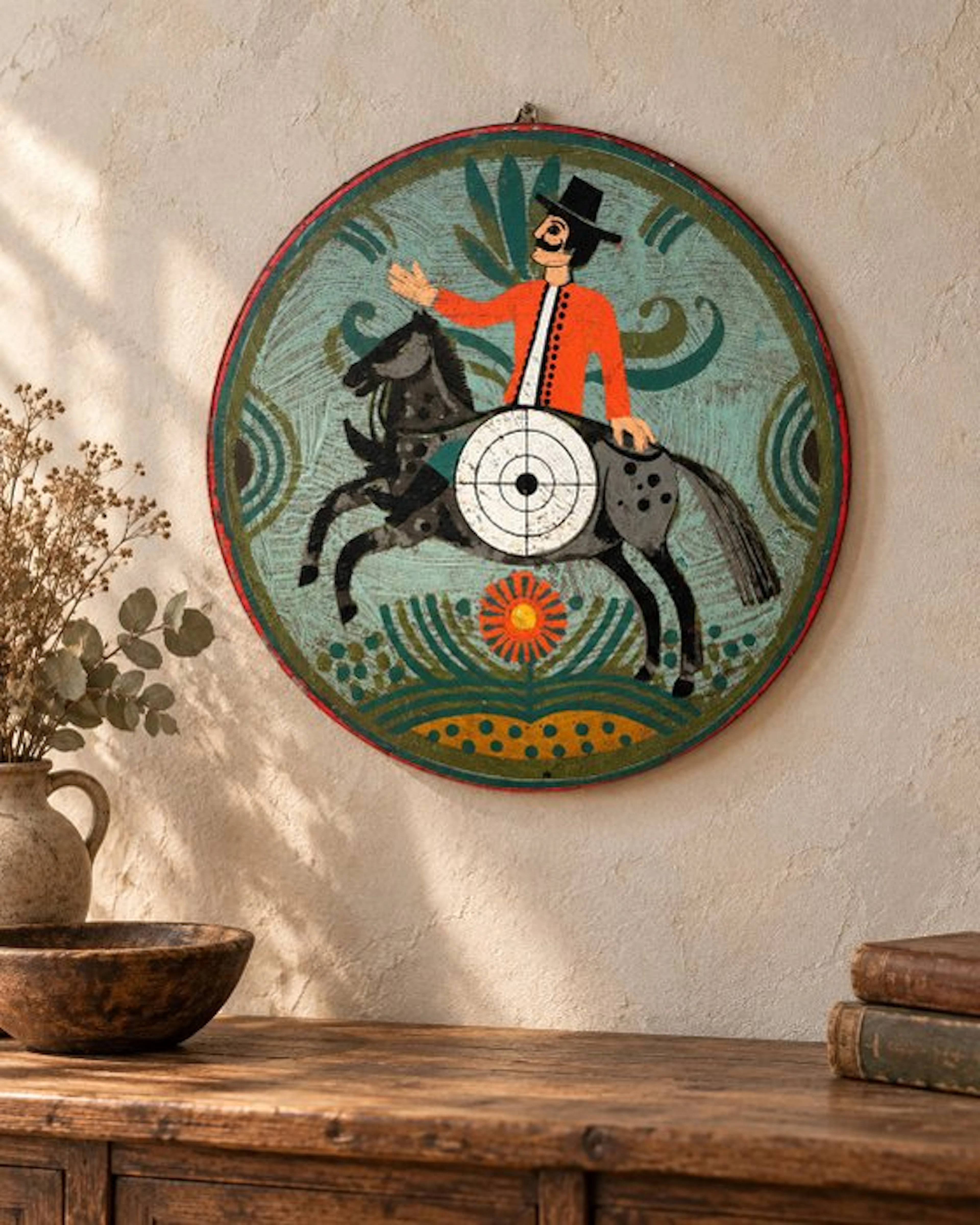 Decorative ornament - Decoratieve houten schietschijf –...