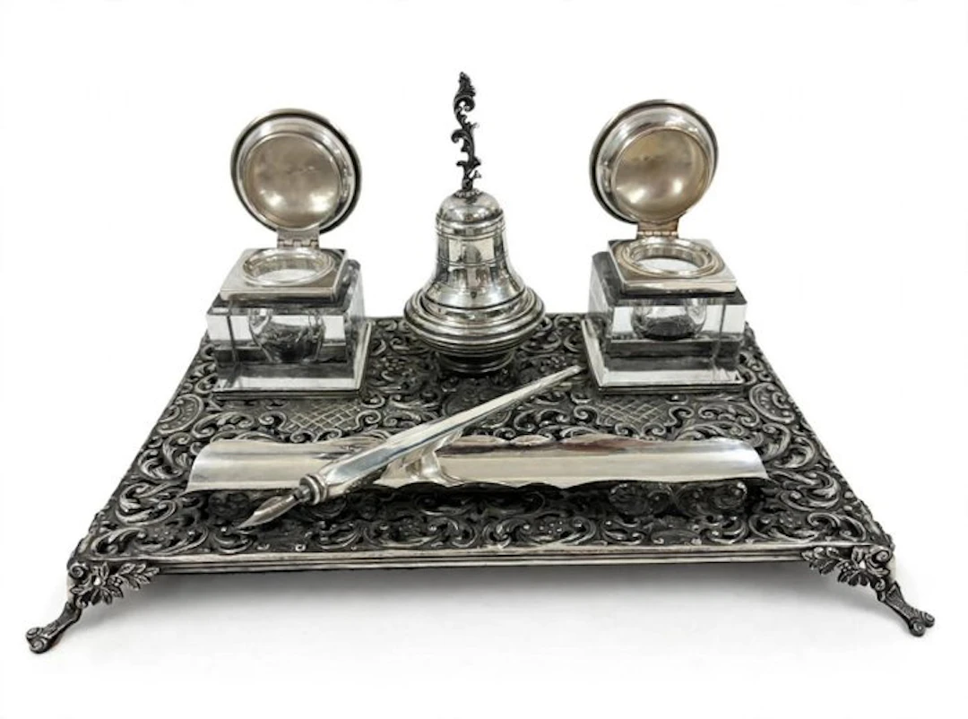 Inkwell - Crystal, .925 silver