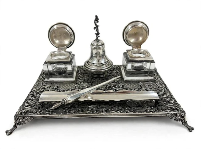 Inkwell - Crystal, .925 silver