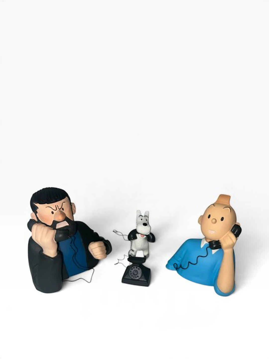 Statuette Leblon delienne - Tintin - Tintin,Milou & Haddock au téléphone