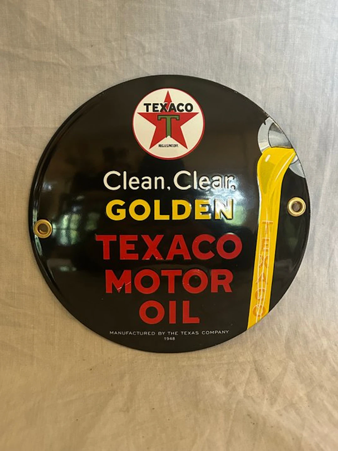 Enamel border - Texaco - Enamel sign - Enamel