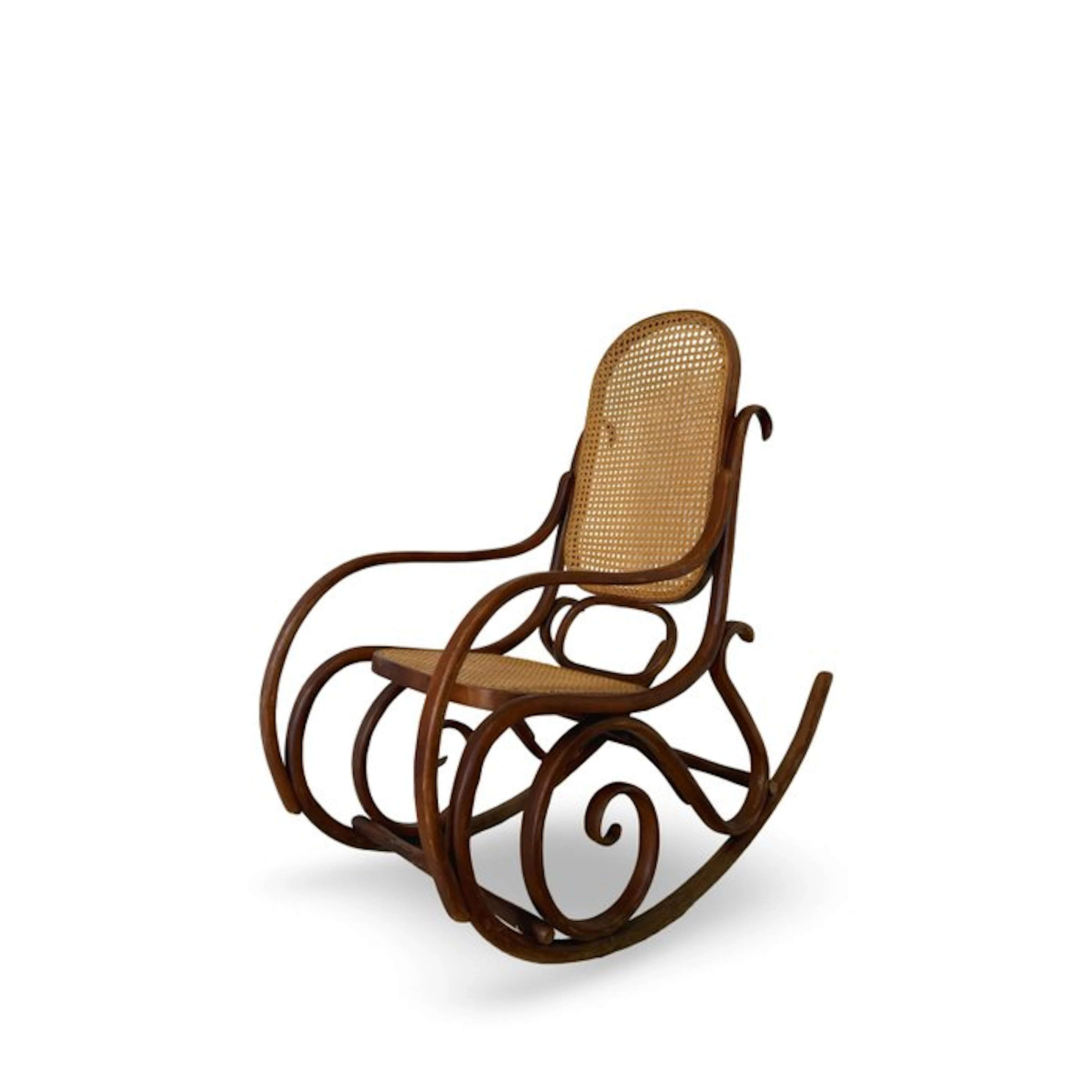 Rocking chair - Wood, Rattan, Beech