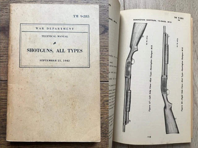 WW2 US Army / USMC Shot Gun technical manual - Infantry...