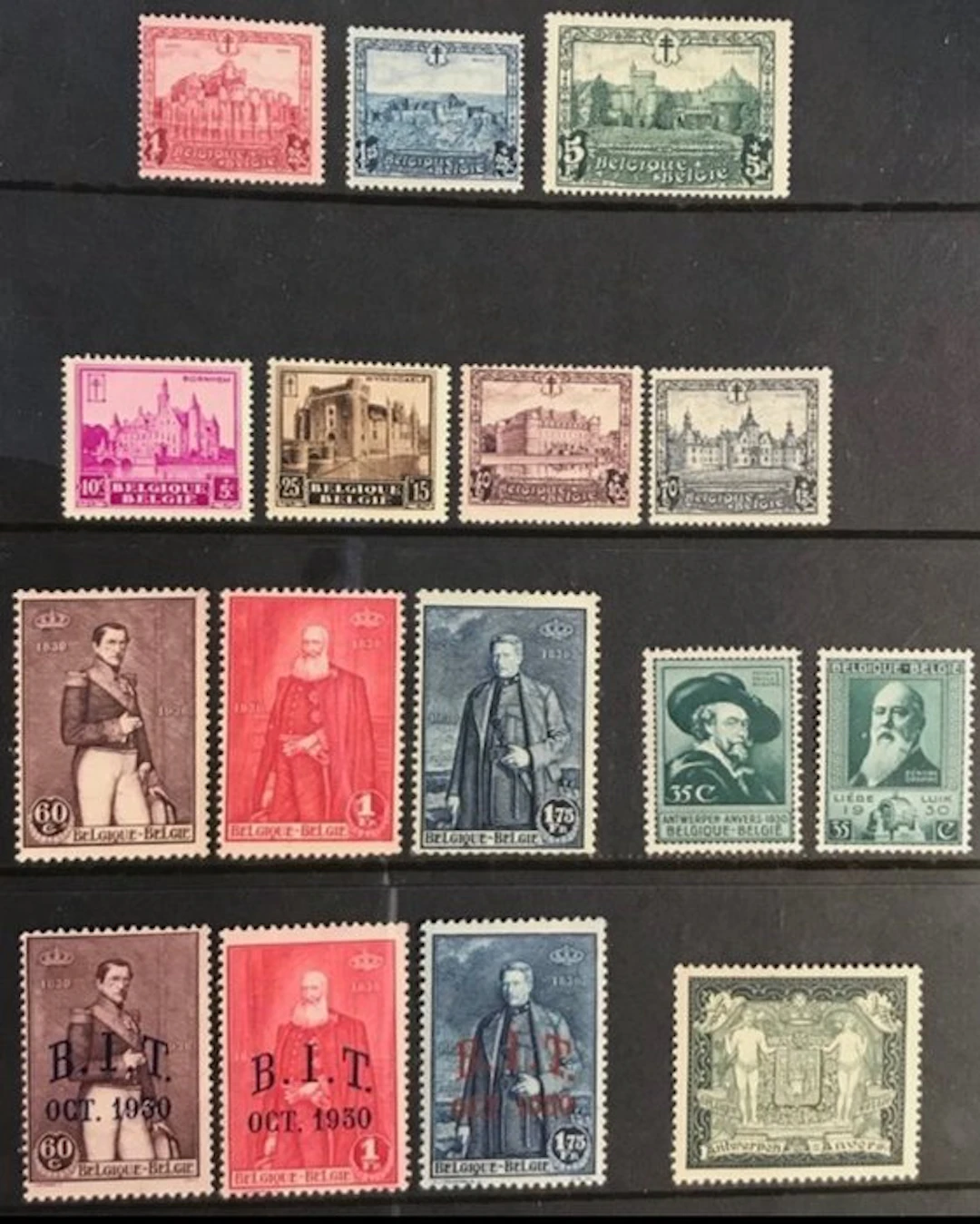 Belgium 1930 - Full year edition without block - OBP/COB 299/314