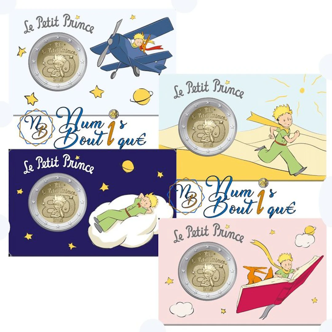France. 2 Euro 2026 "Le Petit Prince" (4 coincards) (No reserve price)