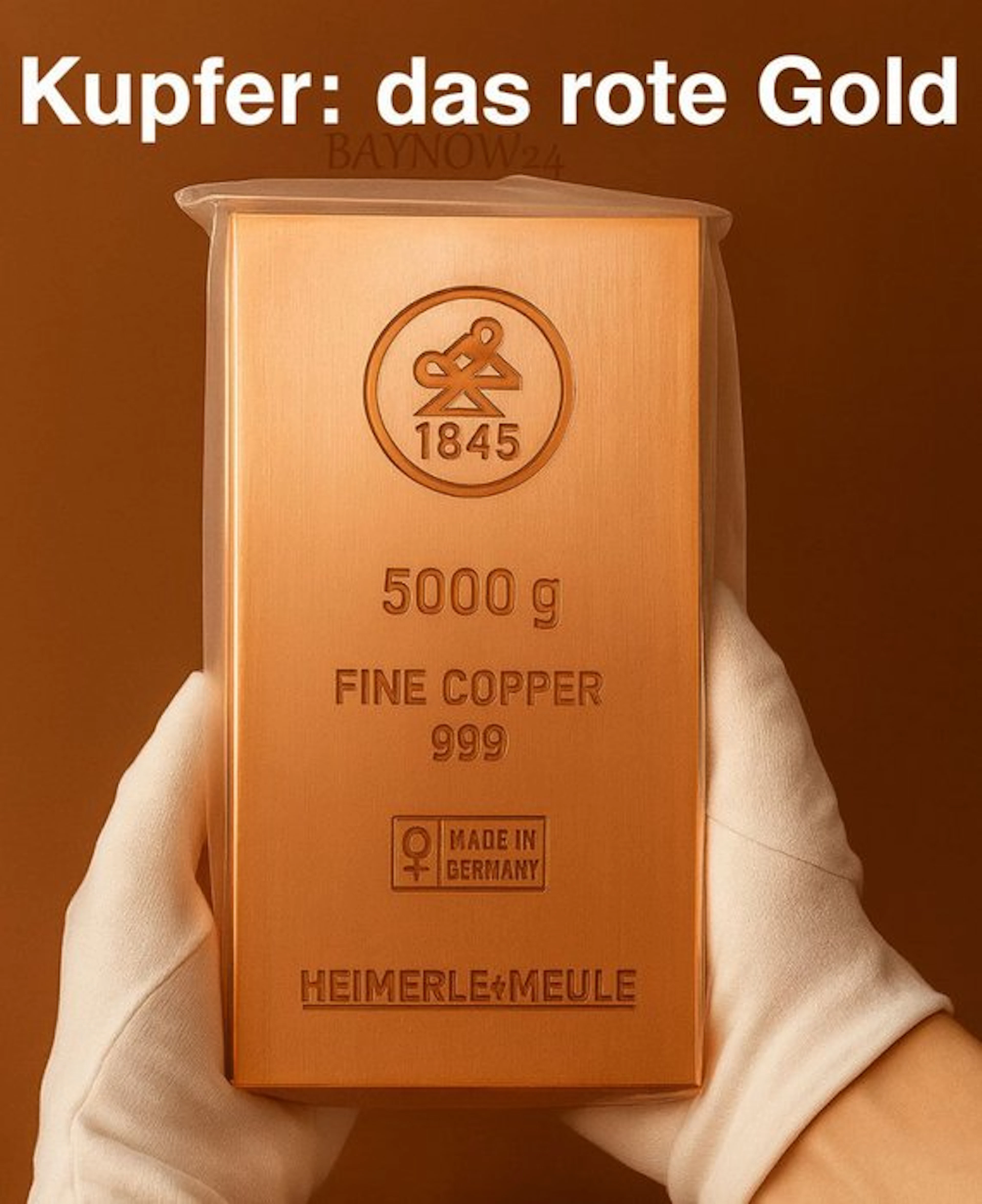 5 kilograms - Copper .999 - Heimerle + Meule