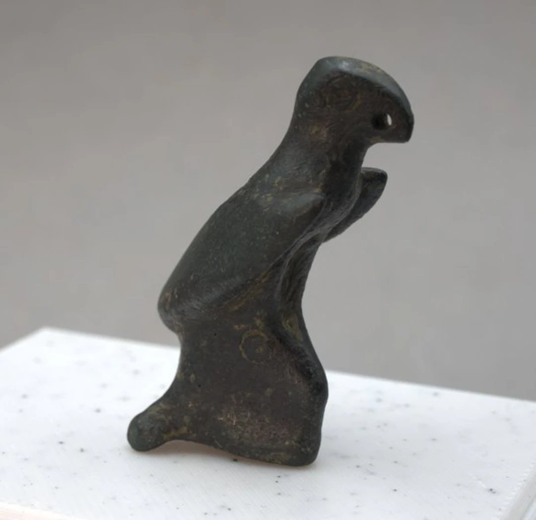 Ancient Roman Bronze Bronze Eagle Statuette on a Bull’s Head - 39 mm