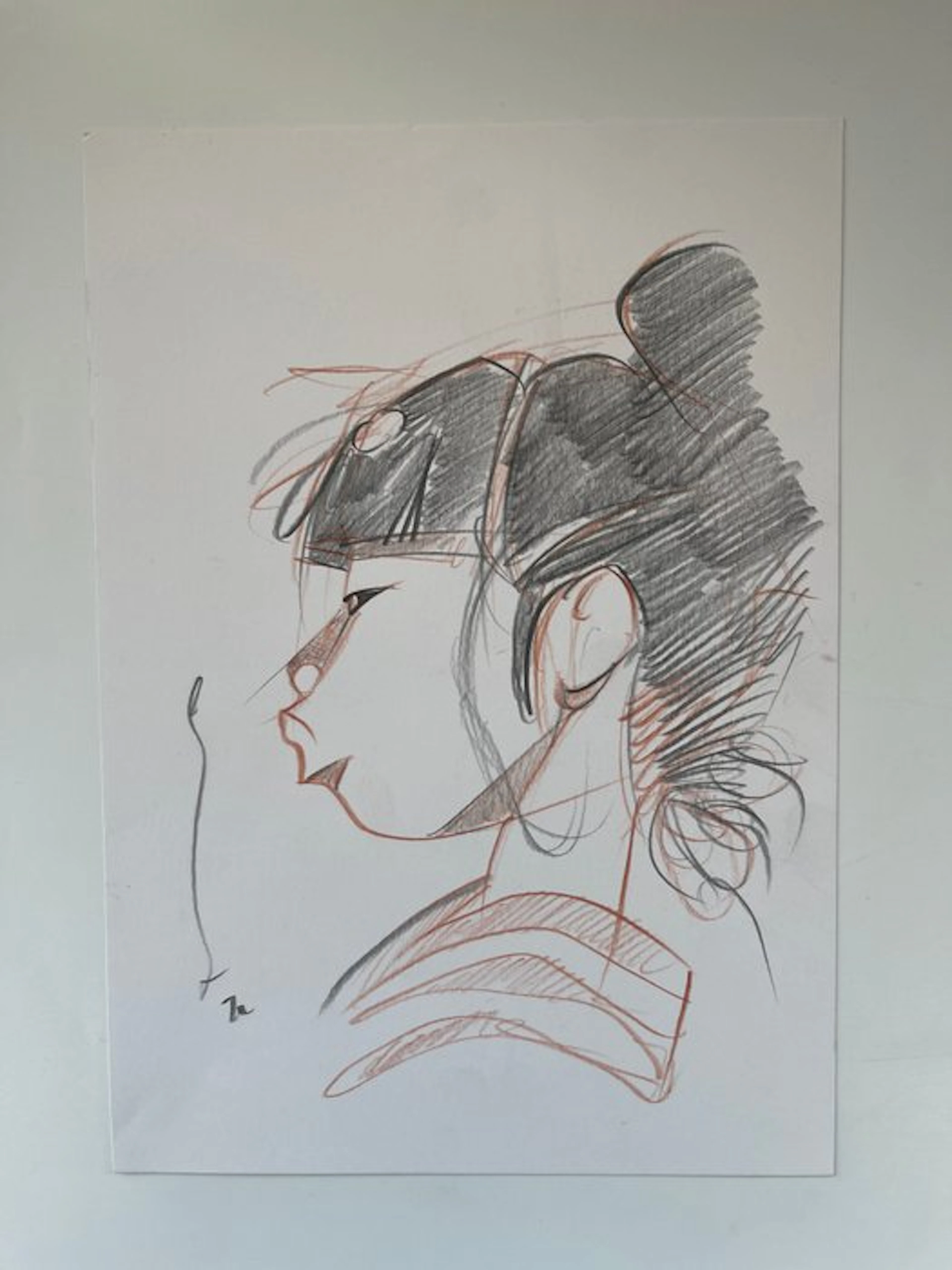 Michetz - Dessin Original Geisha - Michetz - Dessin Original Geisha – Dédicace