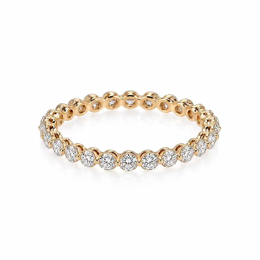 No reserve price - Ring - 14 kt. Yellow gold - 1.08ct. tw. Diamond (Lab-grown)