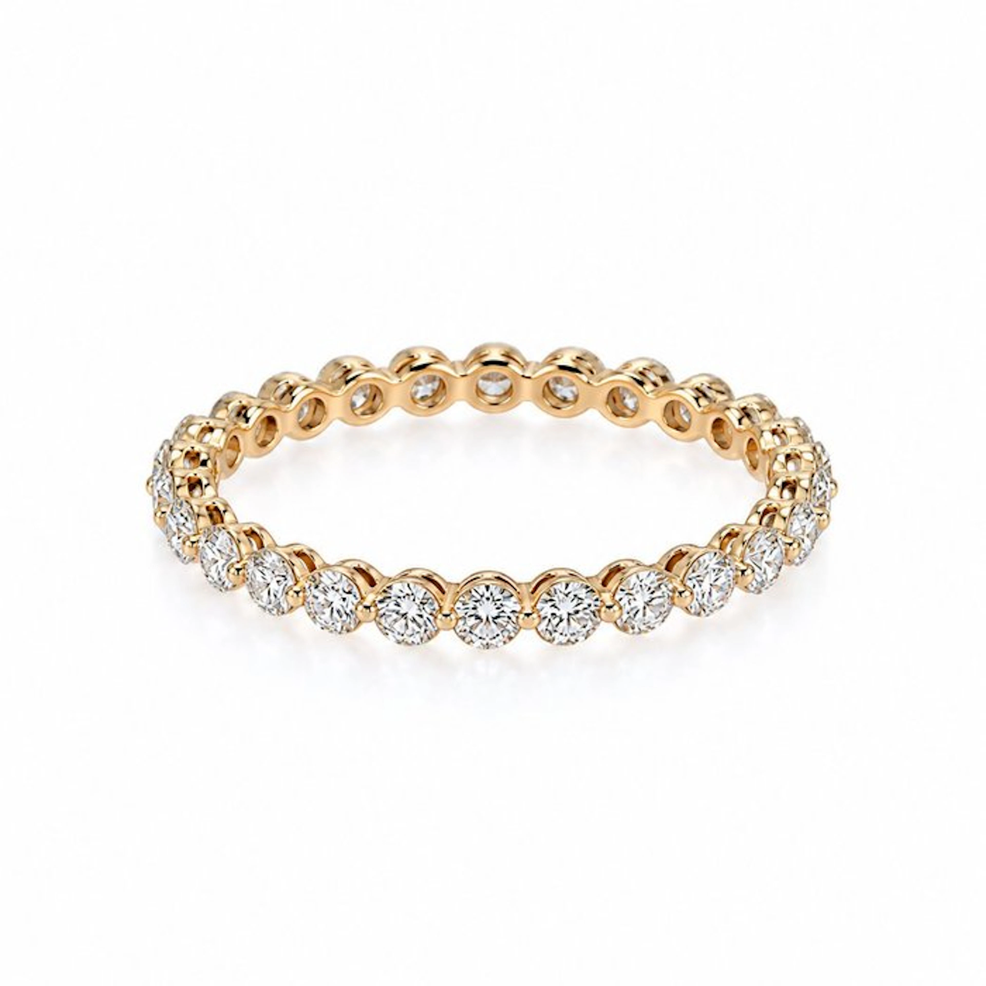 No reserve price - Ring - 14 kt. Yellow gold - 1.08ct. tw. Diamond (Lab-grown)