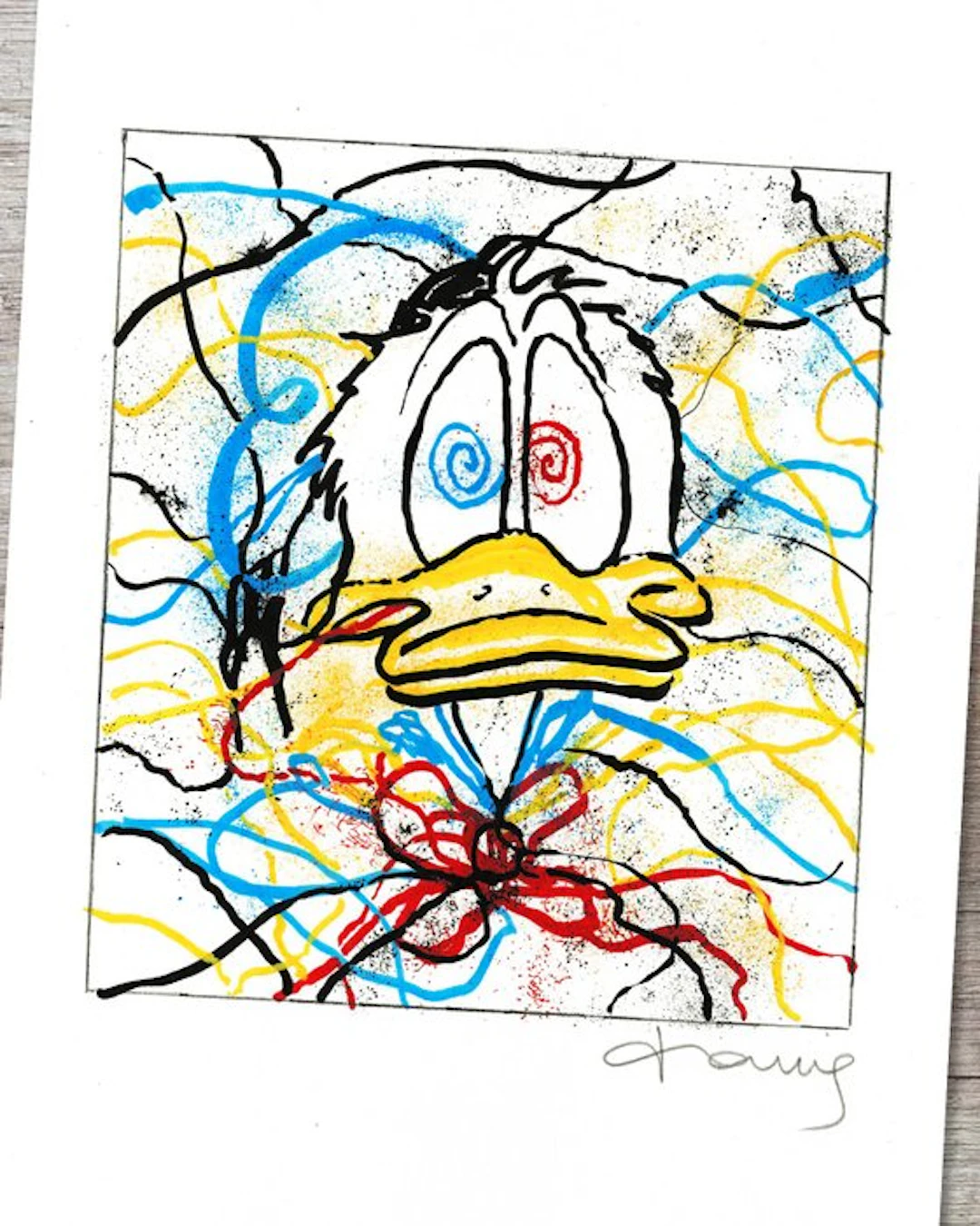 Tony Fernandez - Donald Duck Inspired by Jackson Pollock...