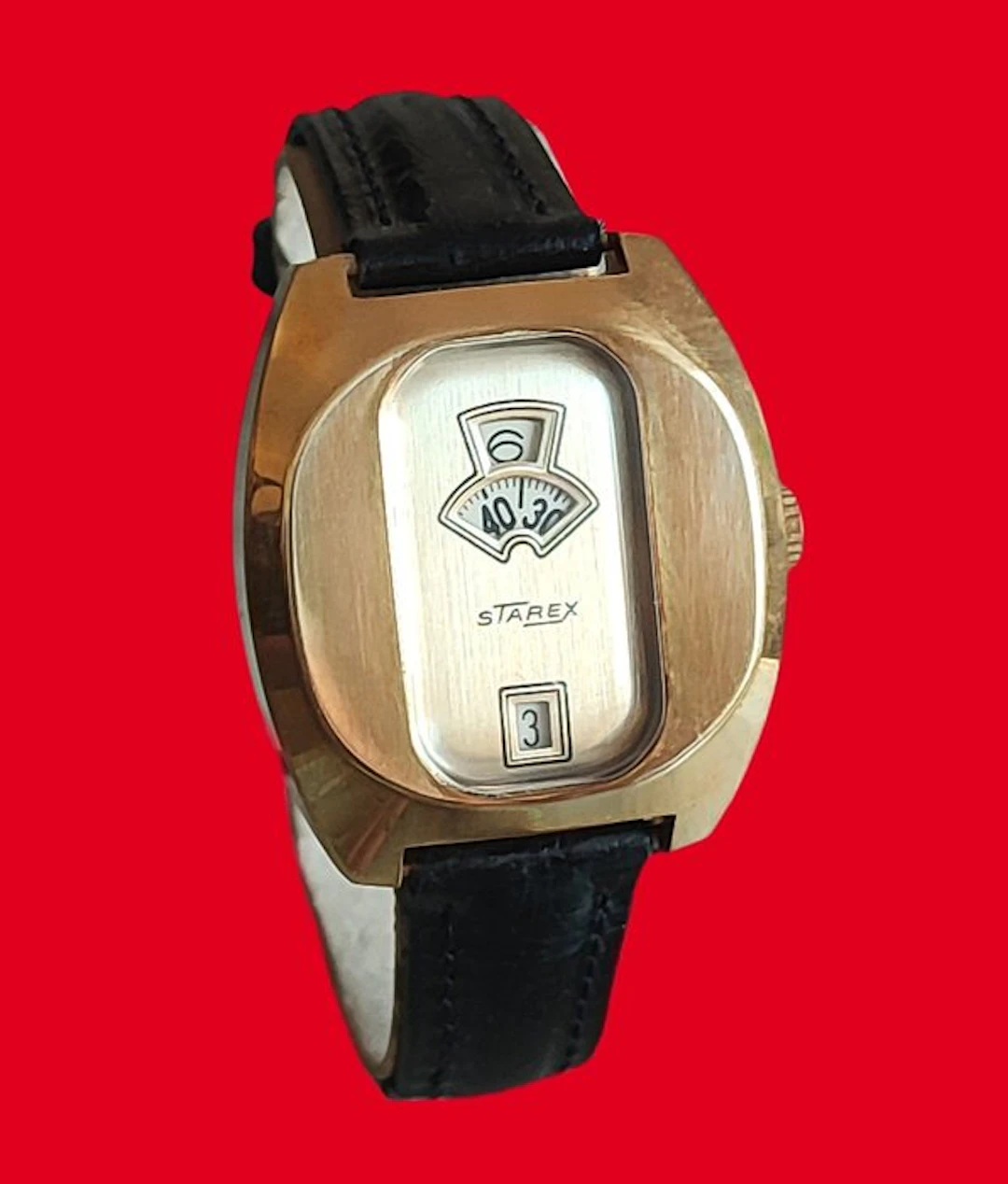 Starex Jump Hour - Space Age - Montre vintage mécanique...