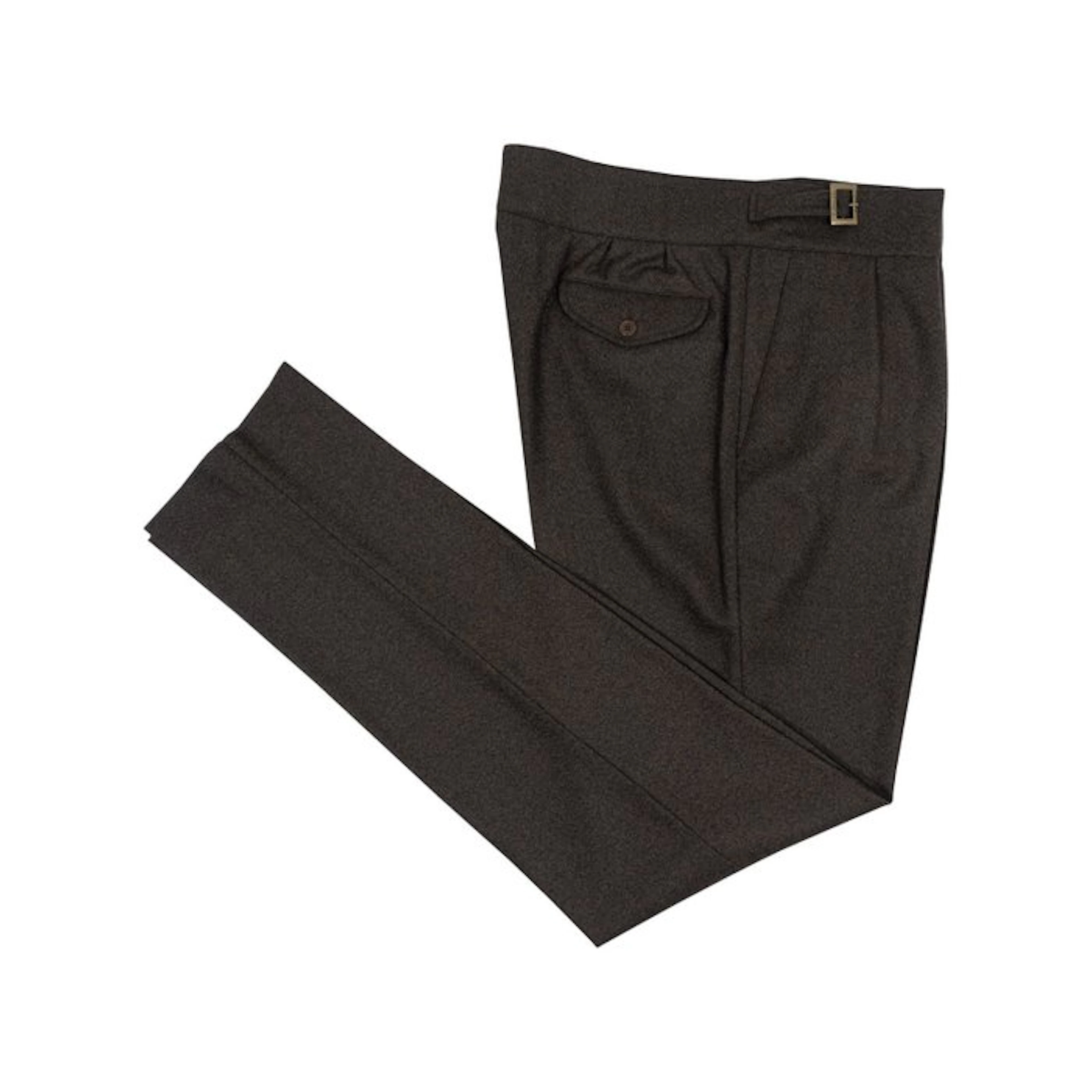 RUBINACCI NAPOLI - 54 IT - "Manny" Brown Flannel Wool...