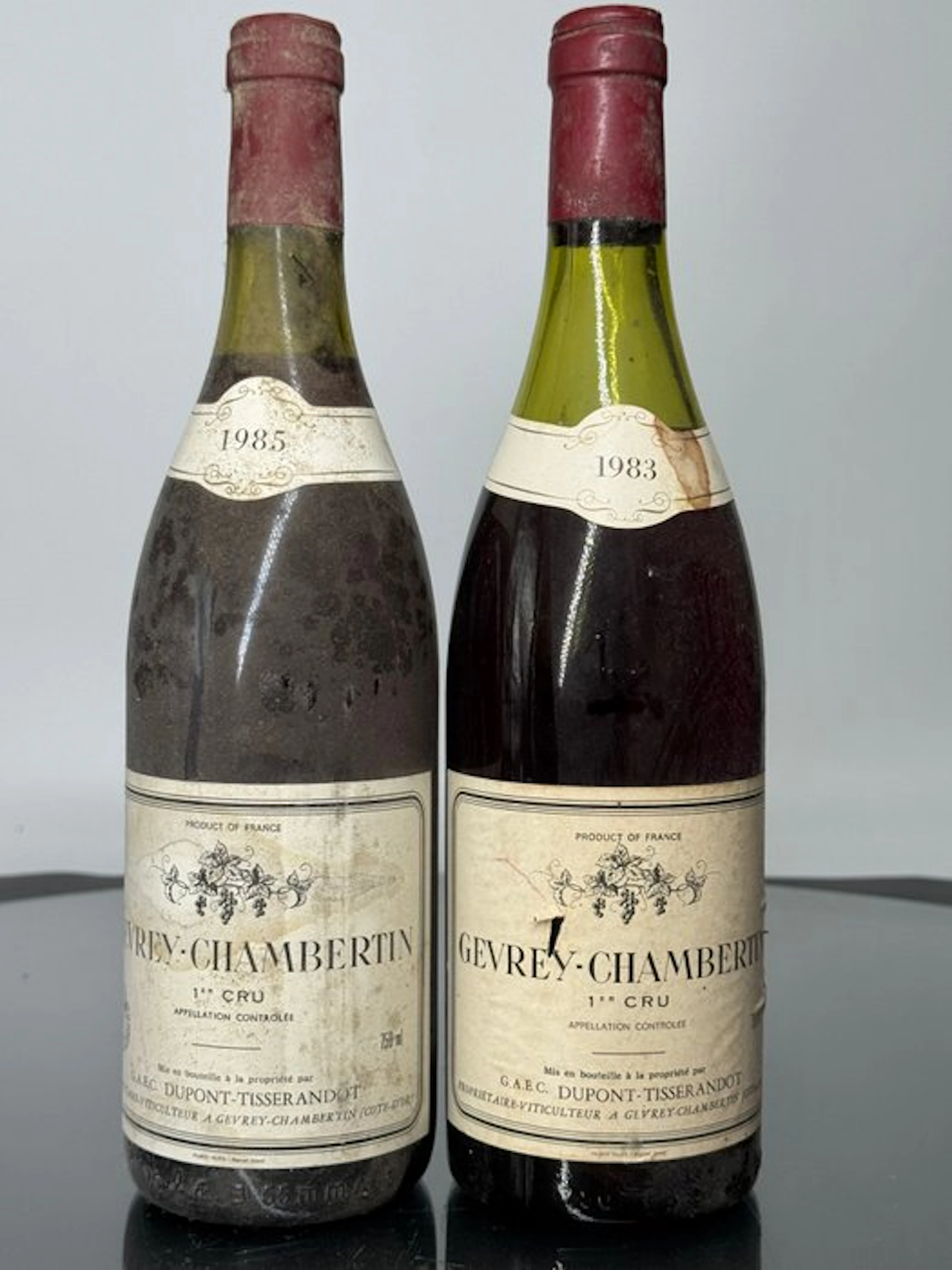 1983 & 1985 Dupont- Tisserandot - Gevrey Chambertin 1er Cru - 2 Bottles (0.75L)