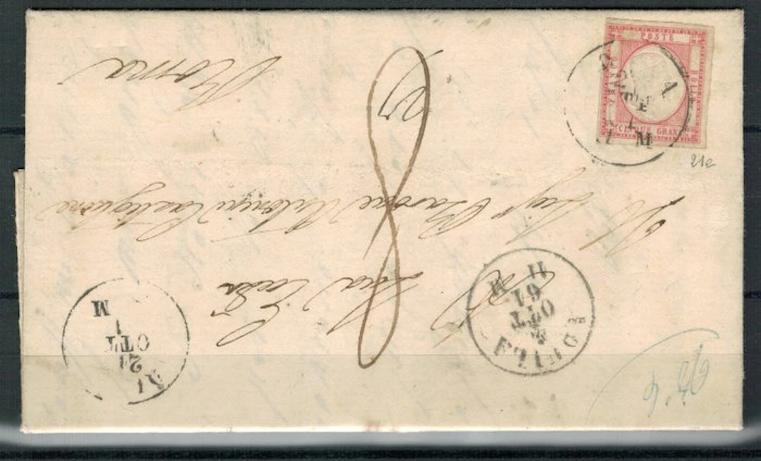 Italian Ancient States - Naples 1861 - Envelope with...