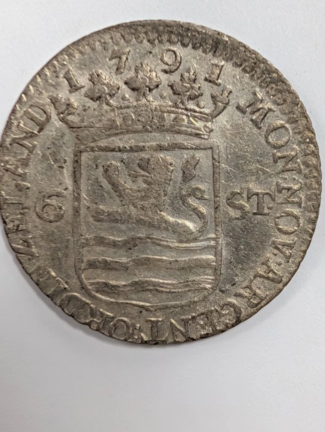 Netherlands, Zeeland 6 stuiver met kabelrand 1791 (No reserve price)