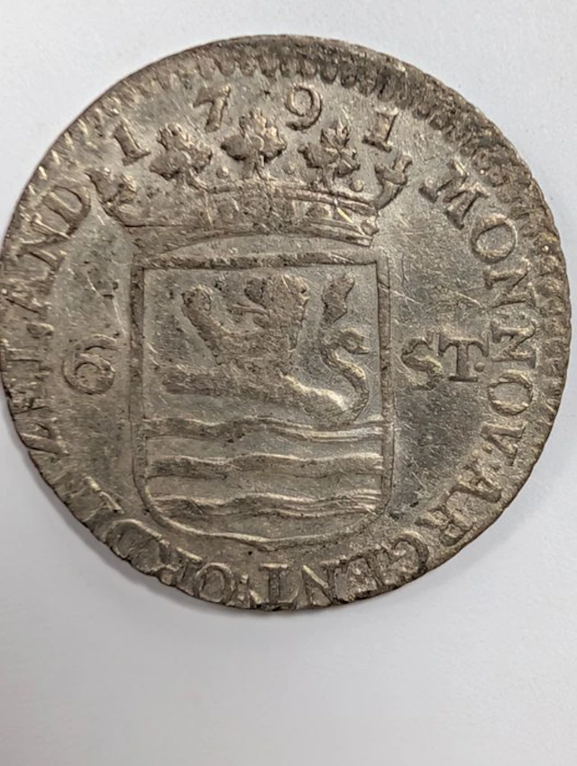 Netherlands, Zeeland 6 stuiver met kabelrand 1791 (No reserve price)