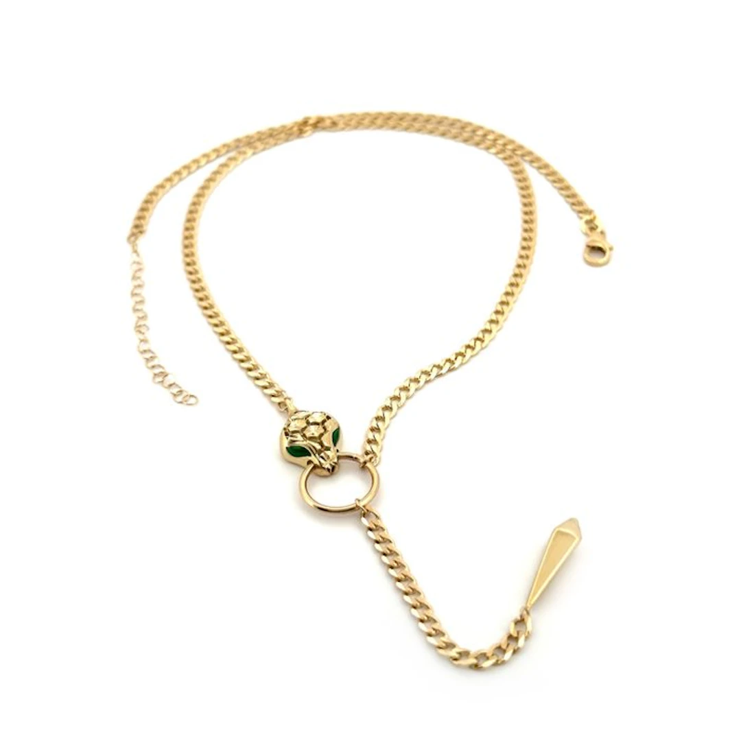 Handmade - Necklace - Serpente - 9.6 g - 18 kt. Yellow gold