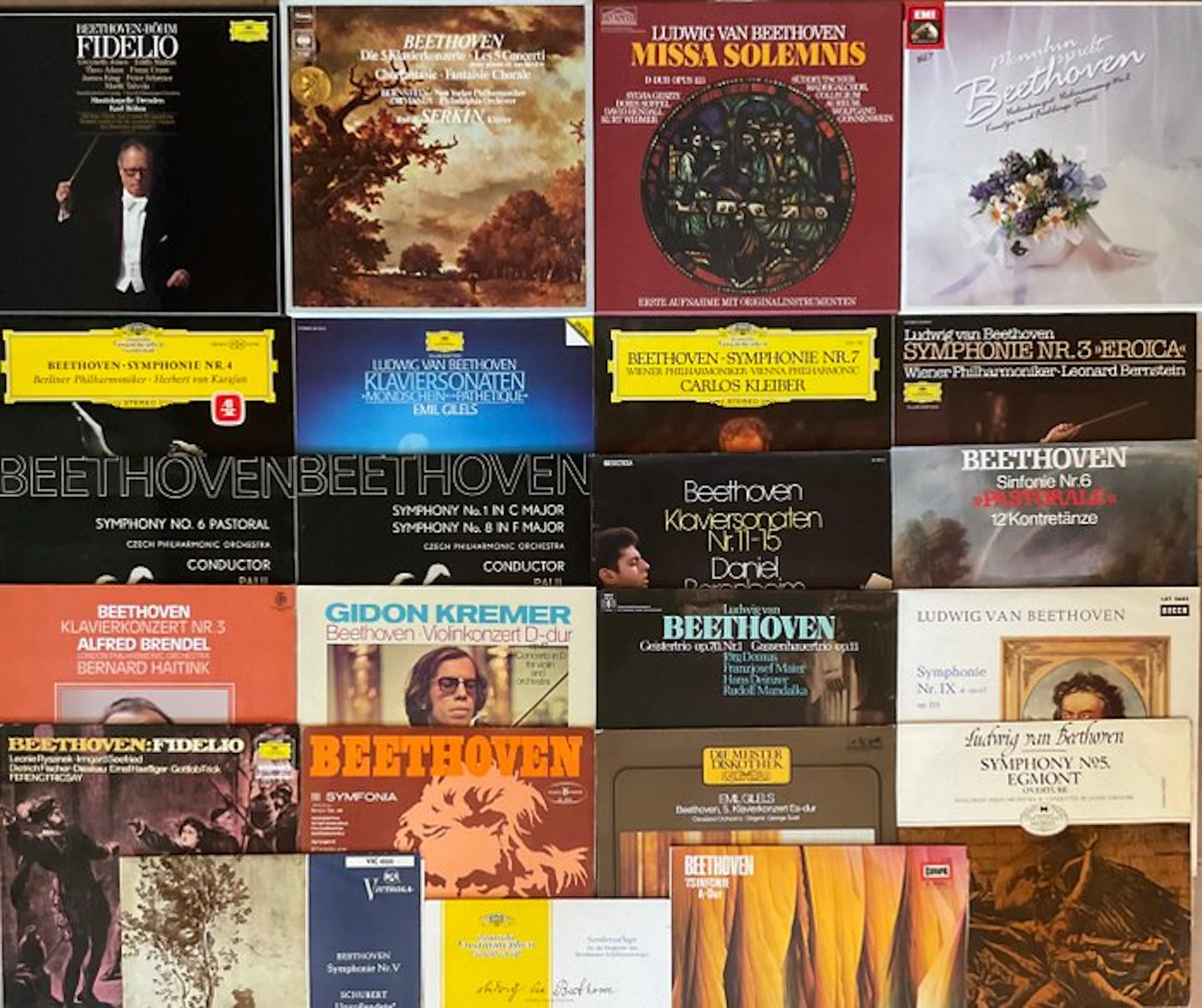 Ludwig van Beethoven - Multiple artists - 4 LP Boxes + 19...