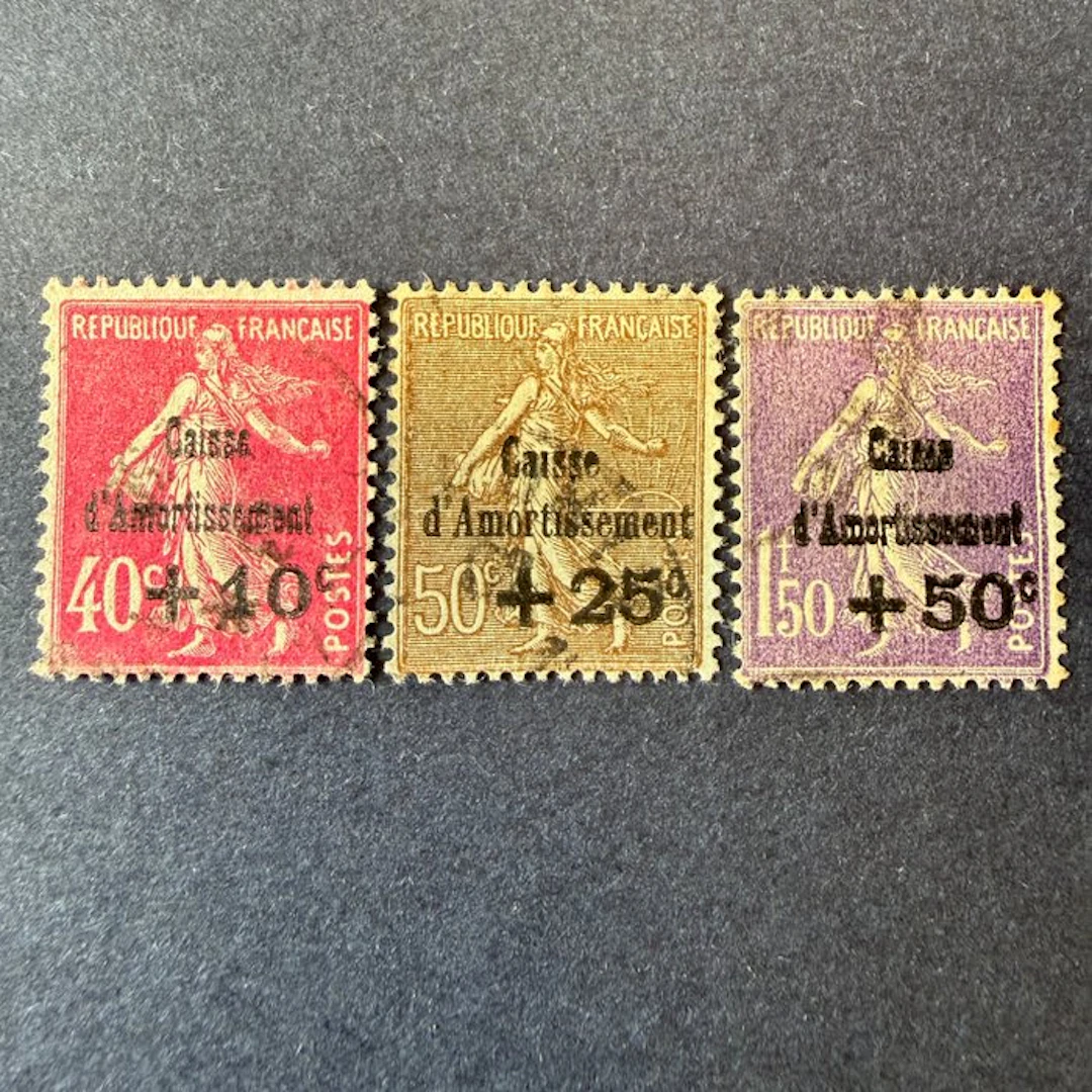France - Yvert 266/268 "Sinking Fund" on oblitérés. TB/B.