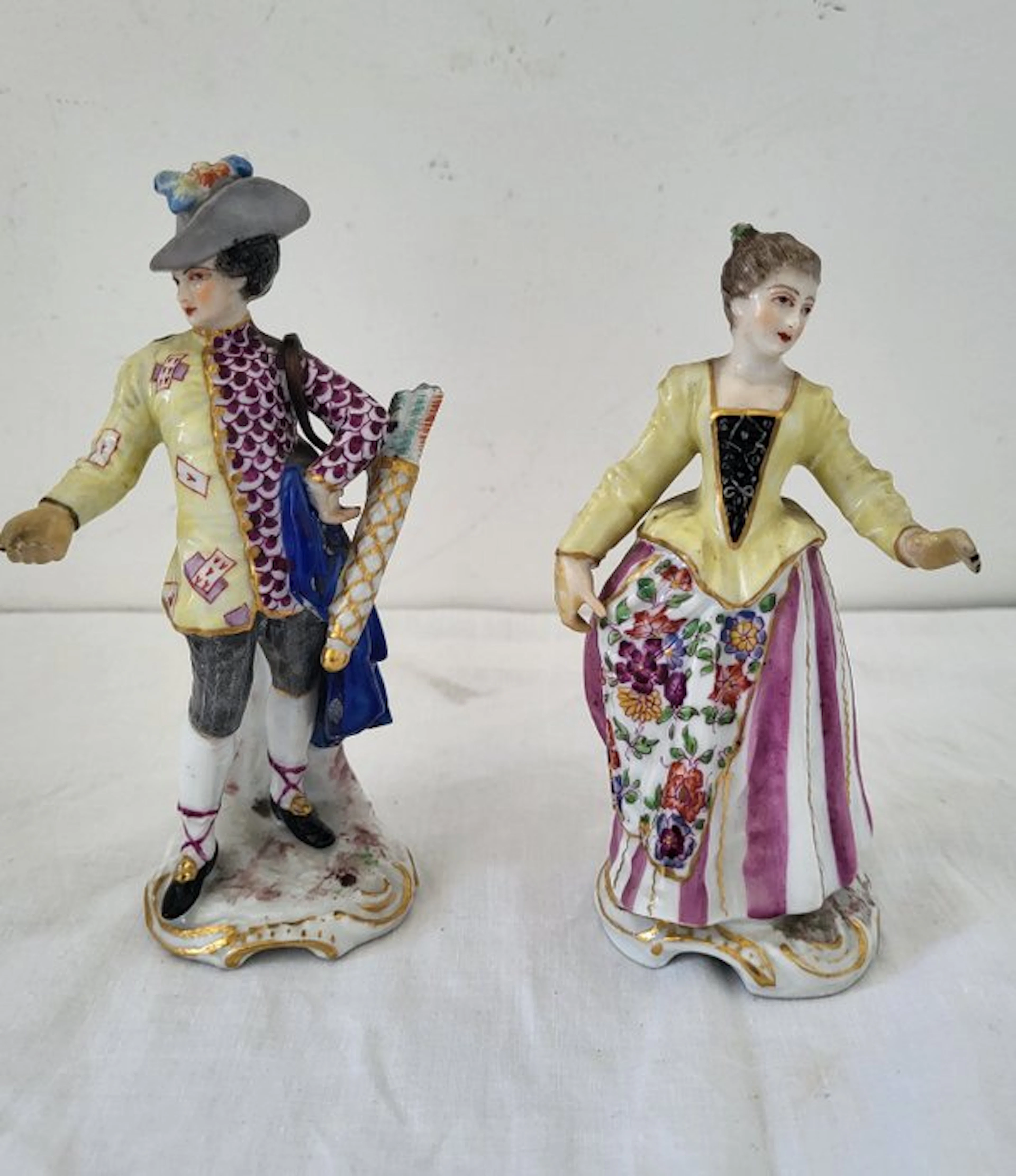 Eugene Clauss, Porcelaine de Paris - Figurine - couple - Porcelain