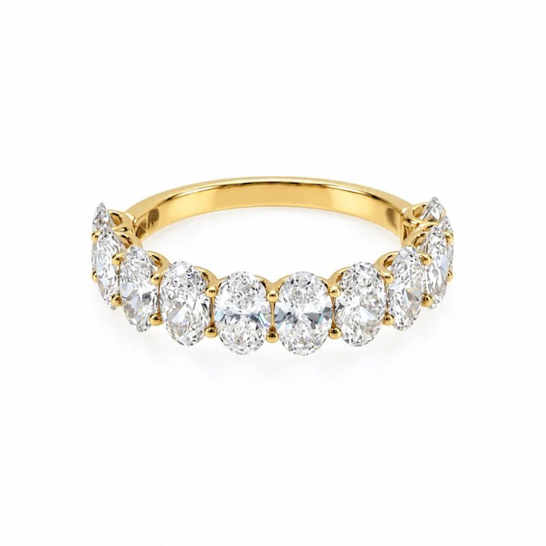 No reserve price - Ring - 14 kt. Yellow gold - 3.06ct. tw. Diamond (Lab-grown)