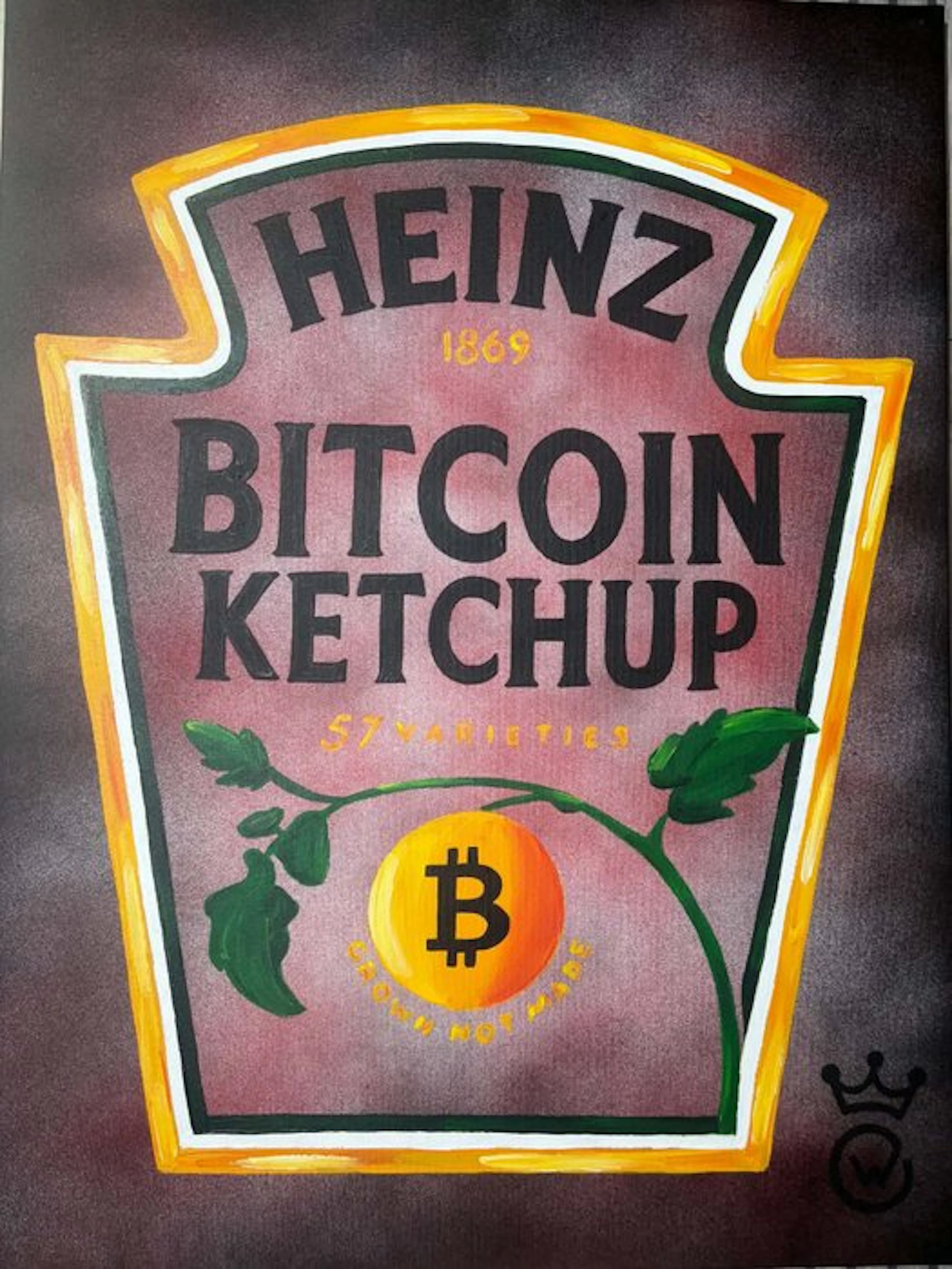 Xavier Van Walsem (1980) - Heinz bitcoin ketchup handpainted 1/1