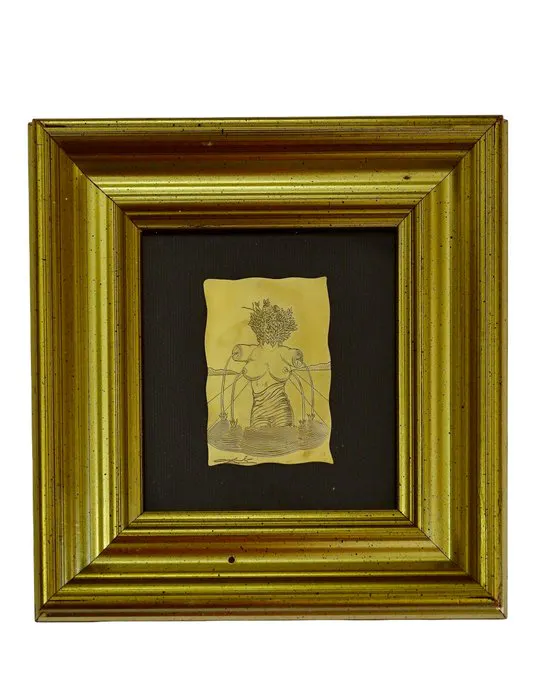 Salvador Dali (after) - Relief, Venus, 24k gold finished - 16 cm - Silver