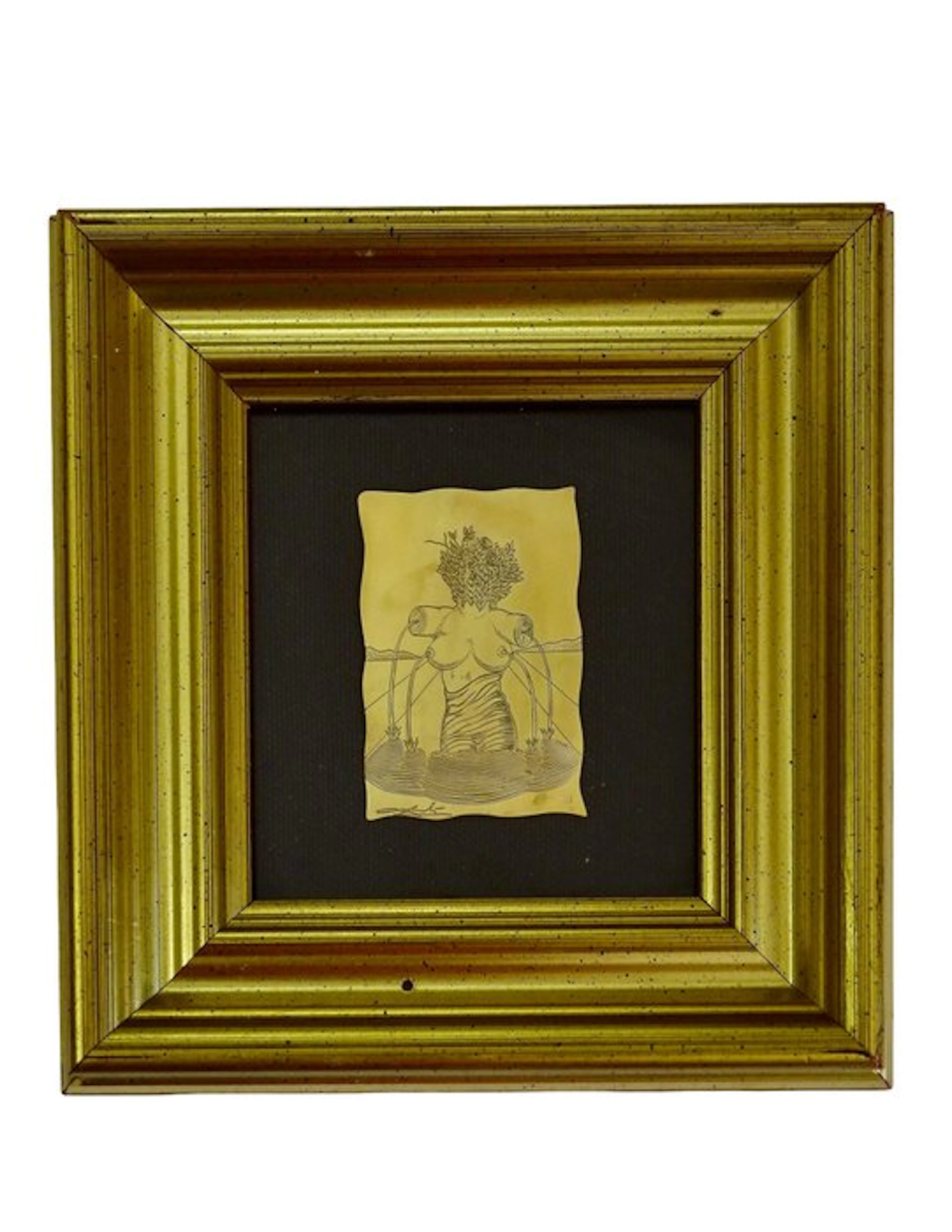 Salvador Dali (after) - Relief, Venus, 24k gold finished - 16 cm - Silver