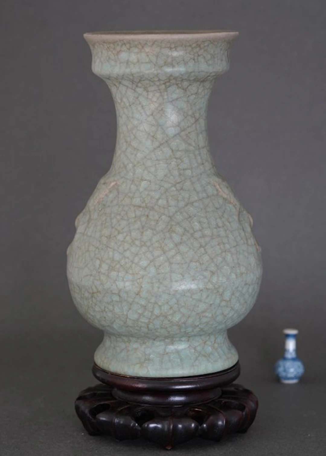 Vase - Porcelain - China - Flaky Green Blue Glaze